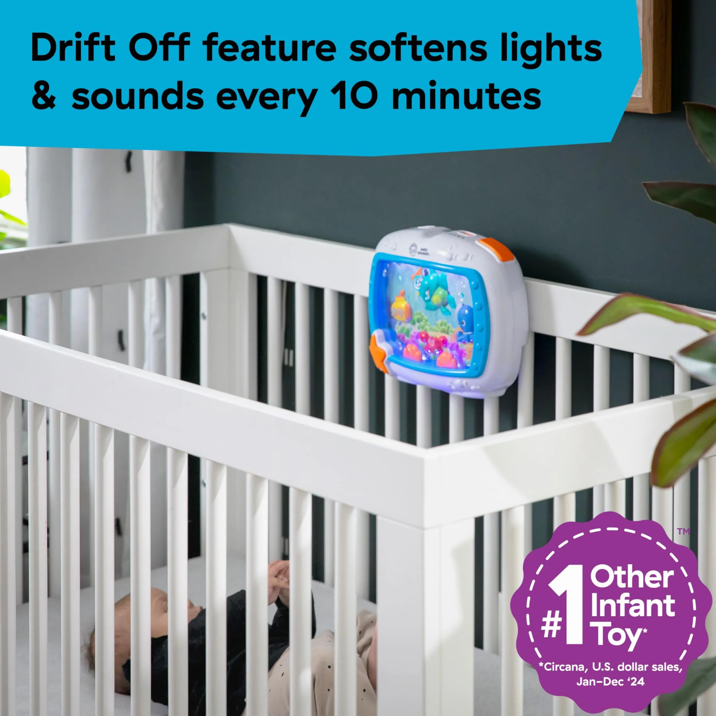 Baby Einstein Sea Dreams Soother, Veilleuse Bébé Musicale et Lumineuse avec Bruit Blanc, 0+ Mois