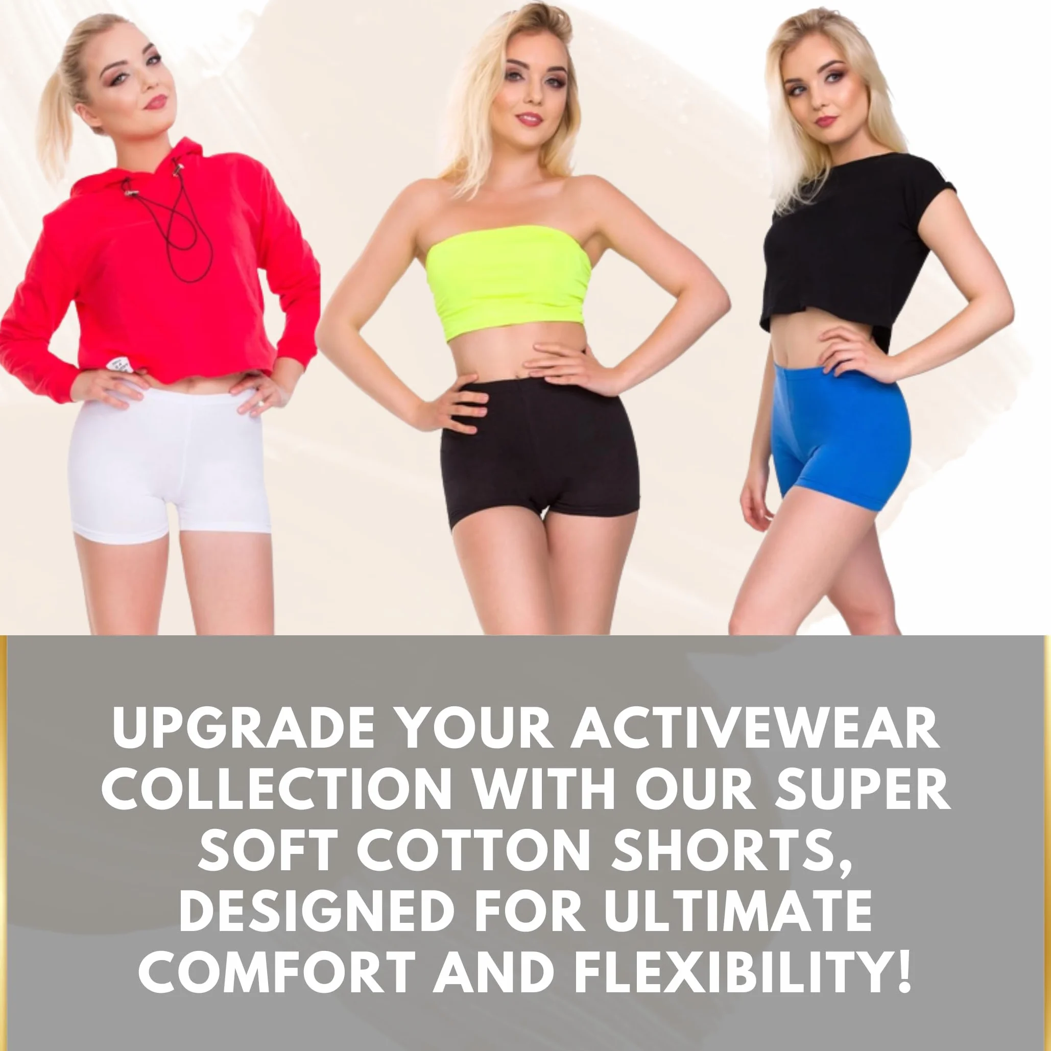 FUTURO FASHION Short Moulant de Yoga Coton Doux Extensible Tailles 36-50