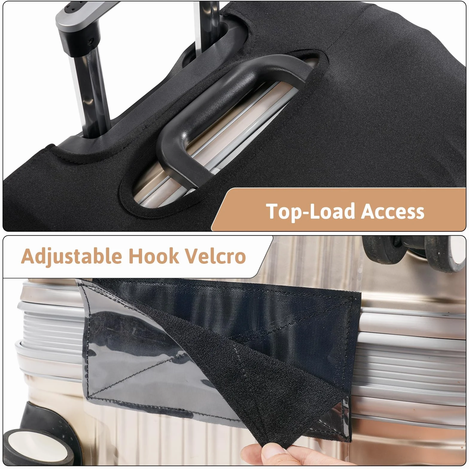 OrgaWise Housses de protection pour valises et bagages, Noir, X Large