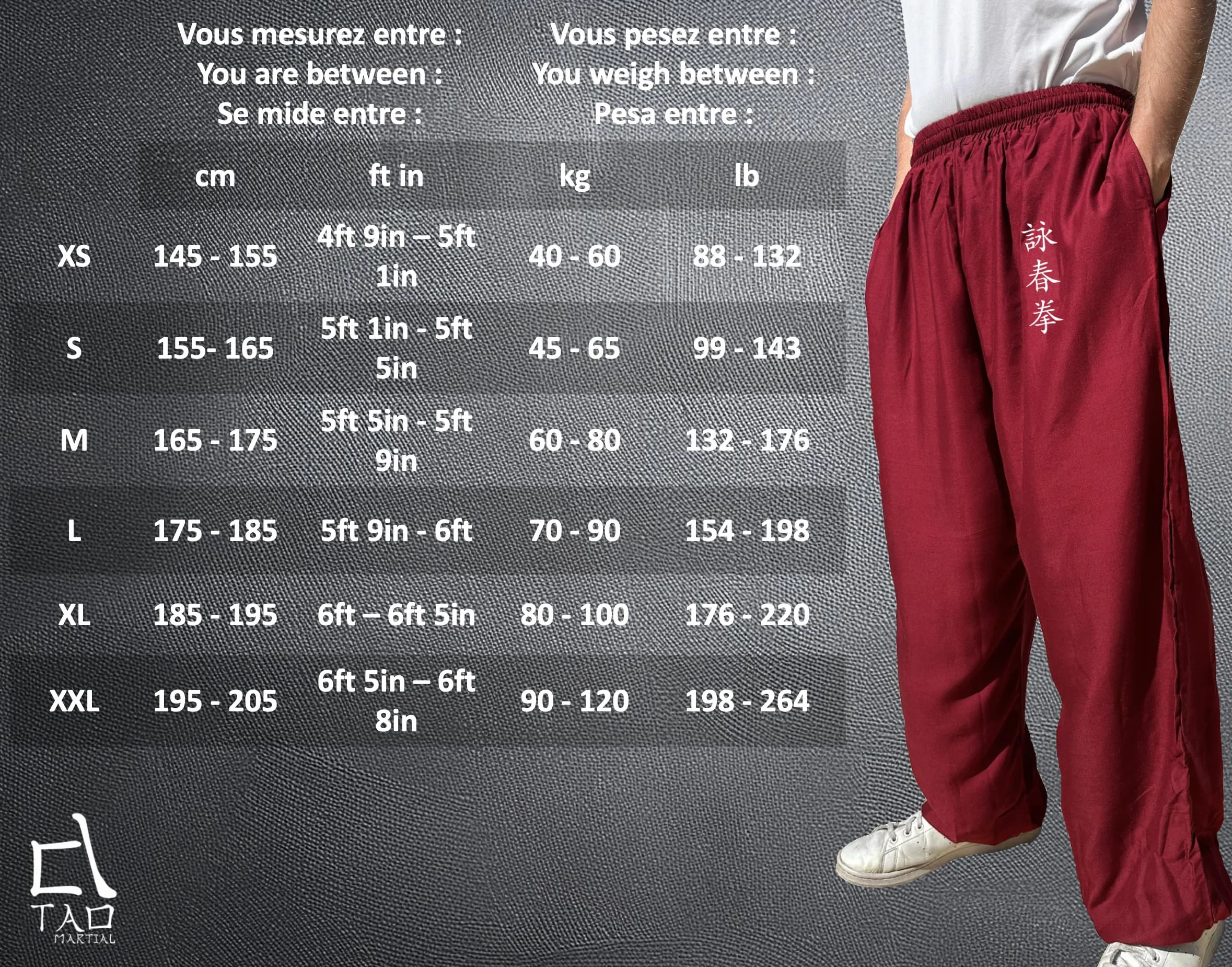 Pantalon Kung Fu Style Tai Chi Wing Chun avec Poches Ample en Viscose