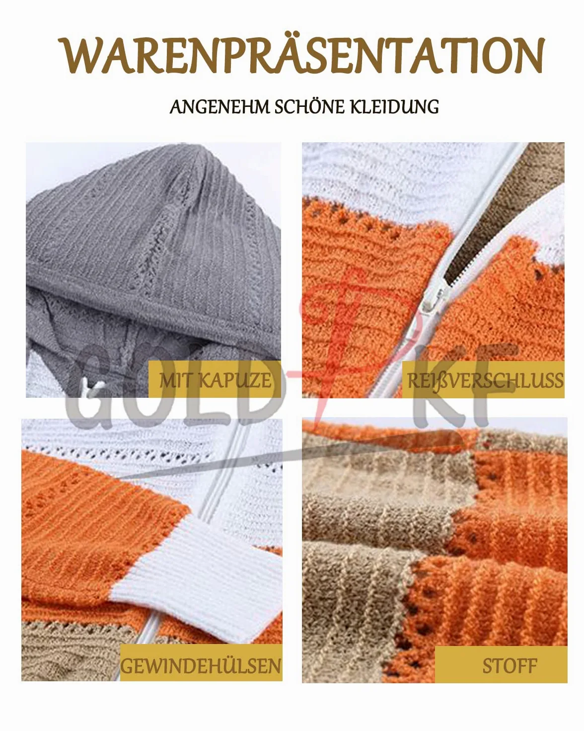 GOLDPKF Pull Femme vêtements Femme Pull en Tricot à Capuche pour Femme Veste d'hiver décontractée à Manches Longues