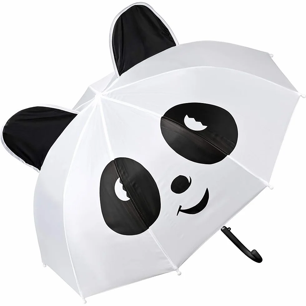VON LILIENFELD® Parapluie Enfant Panda Jusqu'à 8 ans Blanc Noir