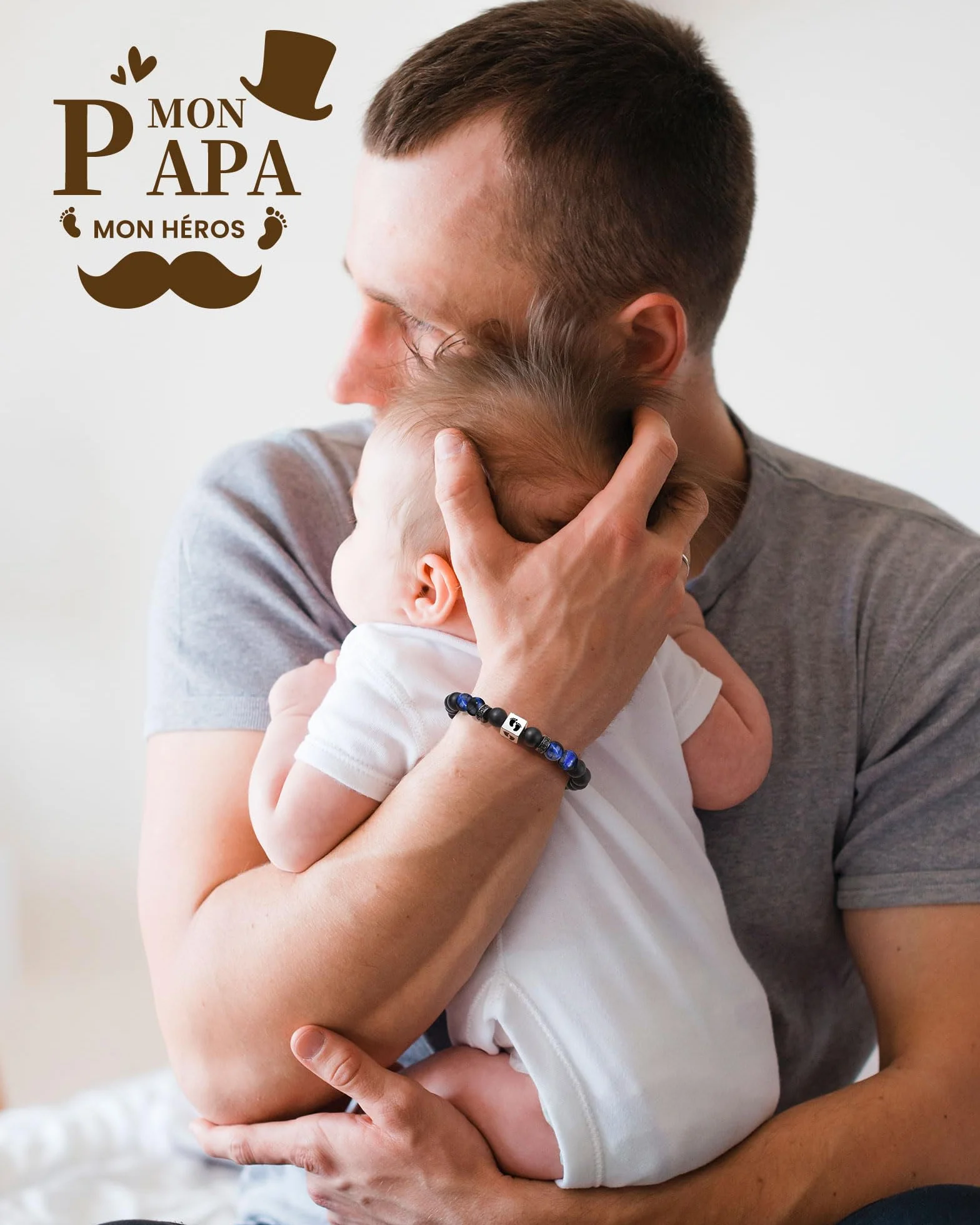 Bracelet Personnalisé pour Homme Cadeau Fête des Pères Original