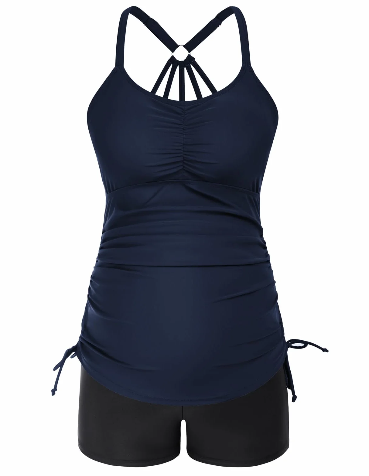 Maacie Maillot De Bain De Maternité Deux Pièces Dos Nu Bleu Marine XXL