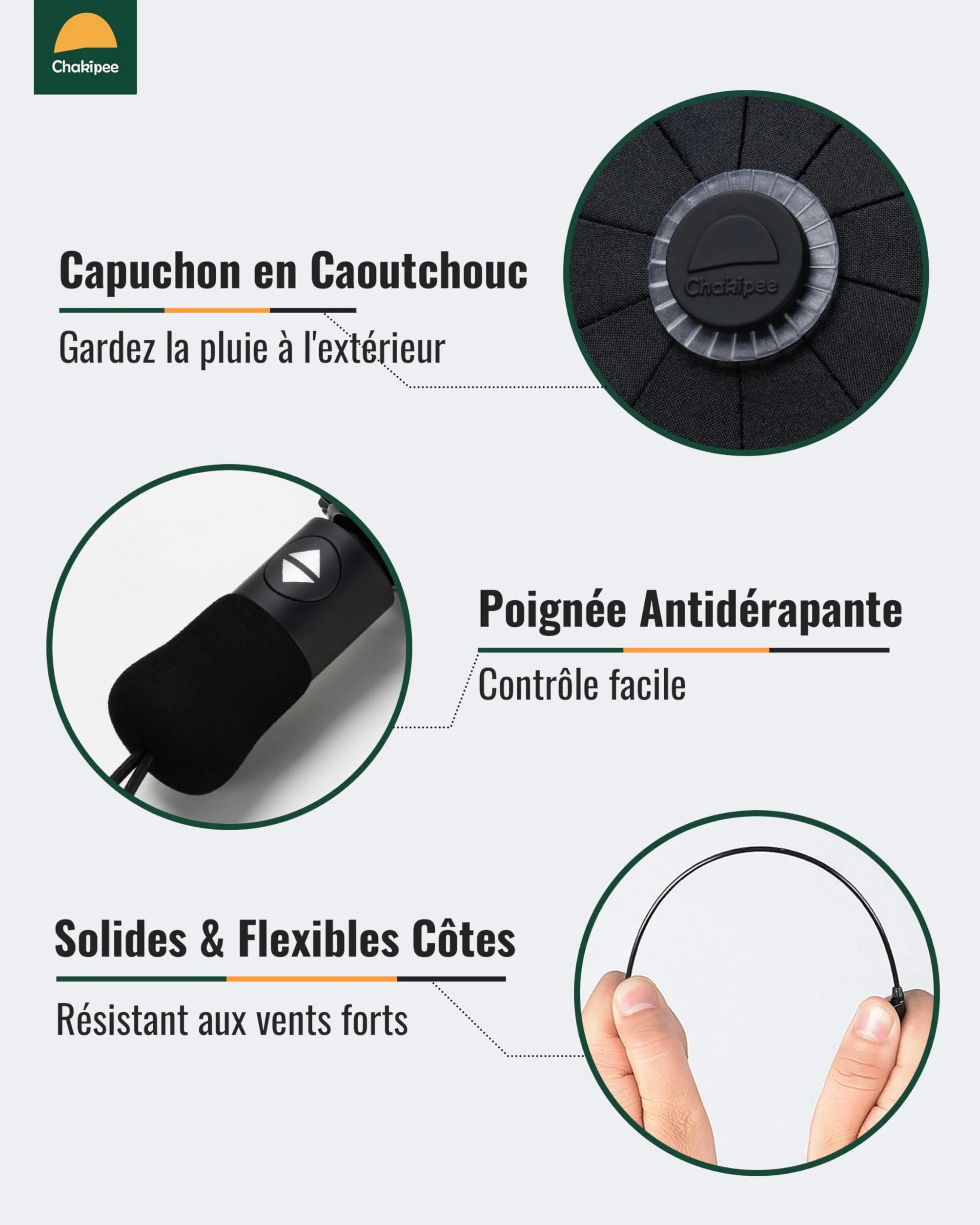 Parapluie Pliant Inversé Homme XXL Automatique 210T 10 Sections Anti Tempête