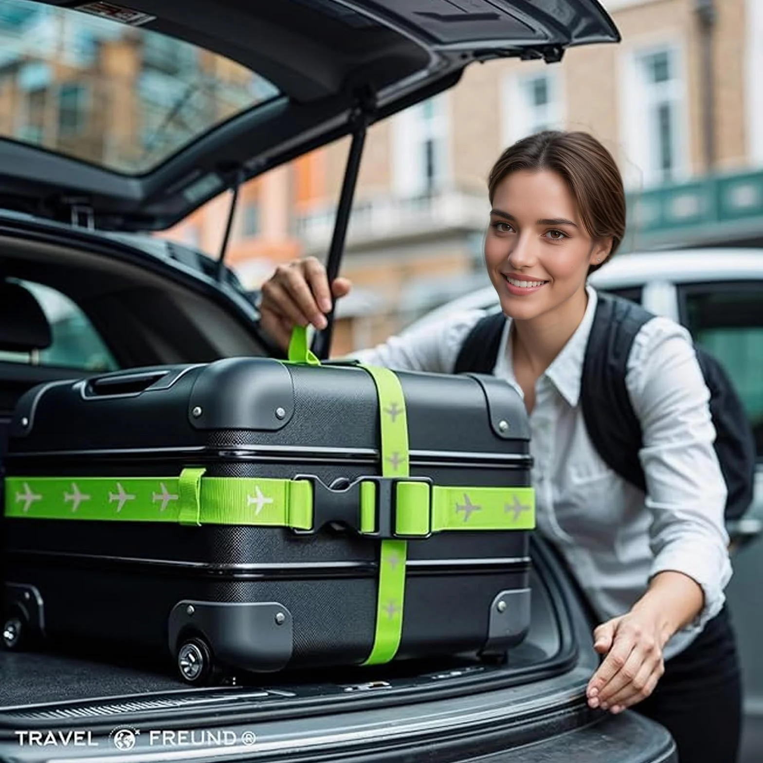 Sangle Valise Voyage avec Code 2 PCS Sécurité Couleurs Vives