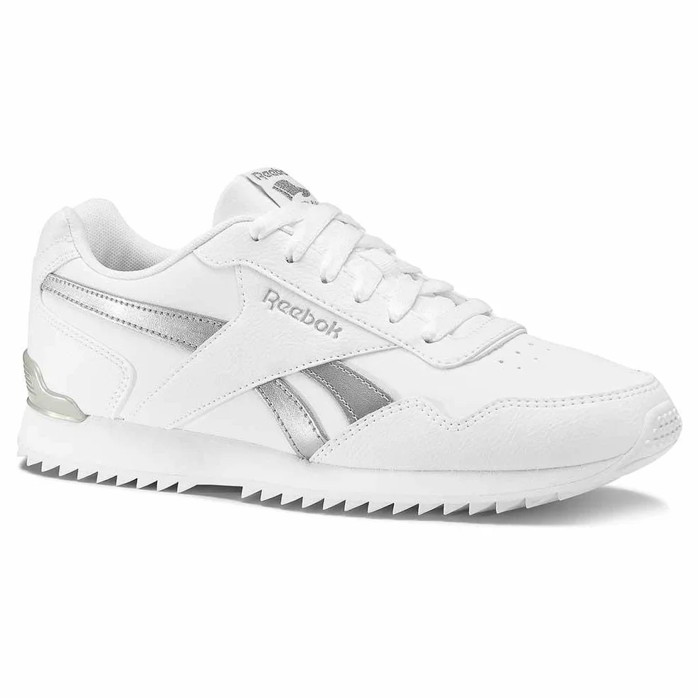 Reebok Royal Glide Ripple Clip Basket, White White Silver Met, 35 EU