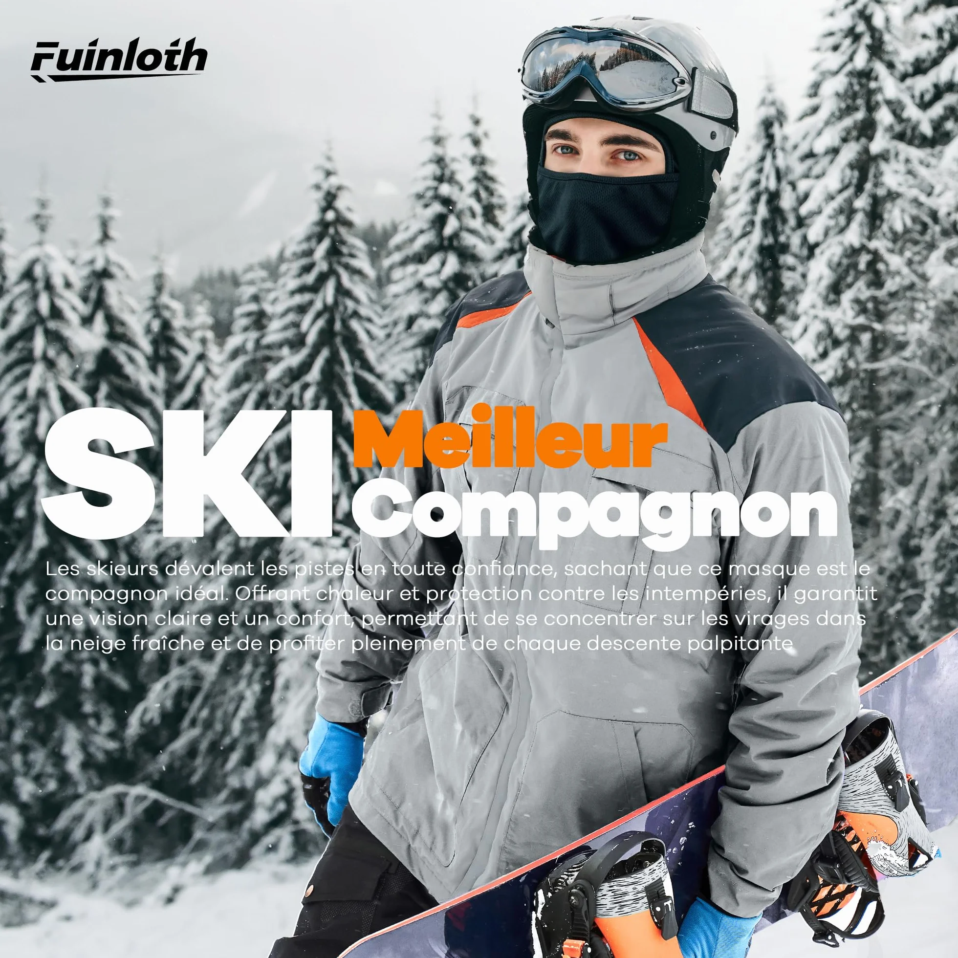 Balaclava Moto Cagoule Ski Mask Protection UV Vent Homme Femme