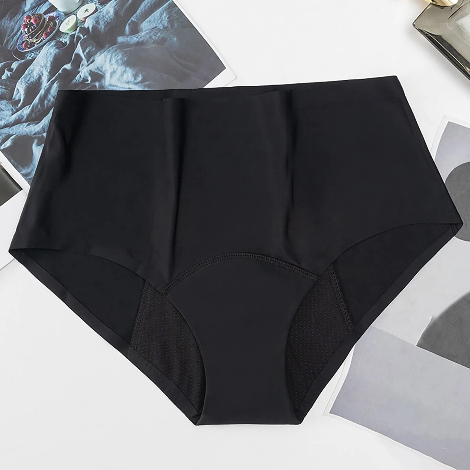 Bas de bikini période pour femme Menstruation short de bain taille moyenne
