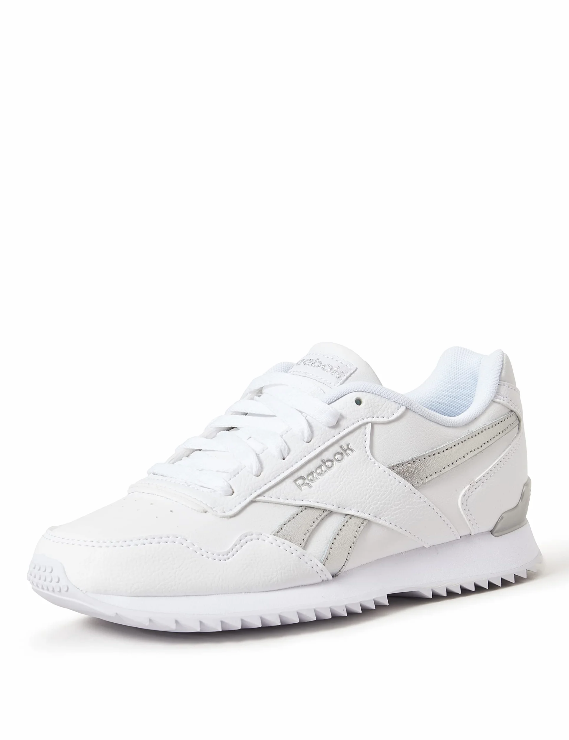 Reebok Royal Glide Ripple Clip Basket, White White Silver Met, 35 EU