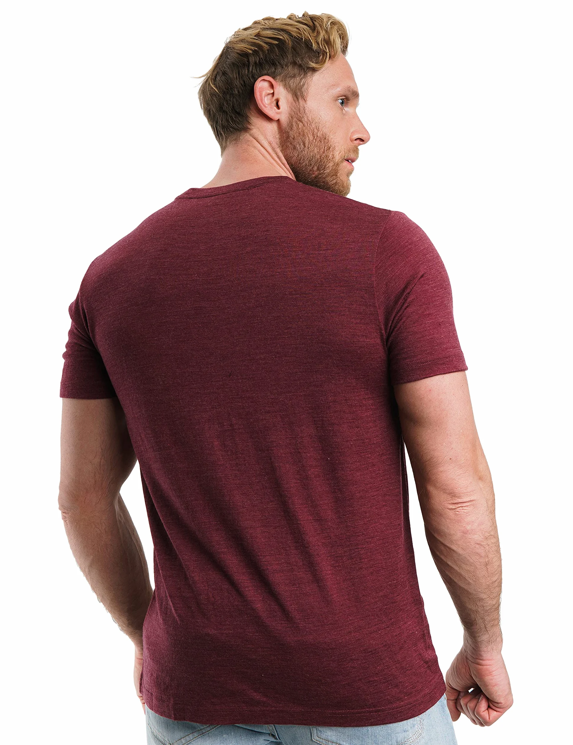 Merino.tech T-Shirt Mérinos Homme 100% Merino Wool Thermique avec Chaussettes