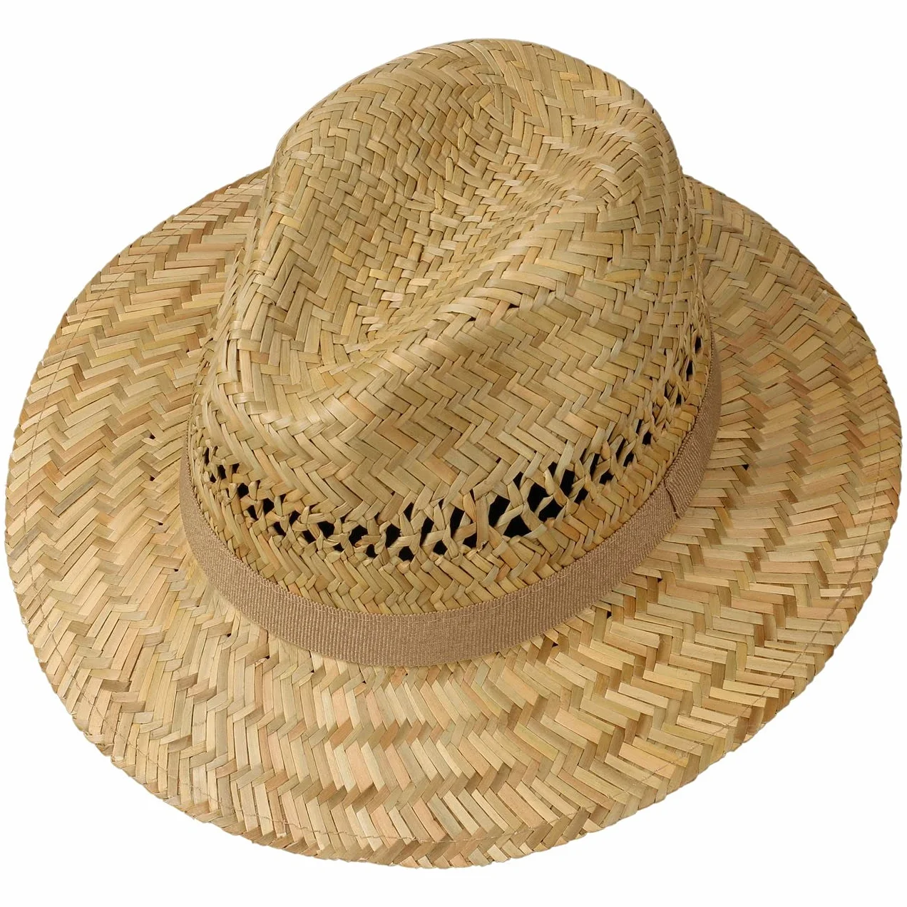 Lipodo Chapeau Paille Classic Traveller Homme Made in Italy D'Ete de Plage Ruban Gros Grain