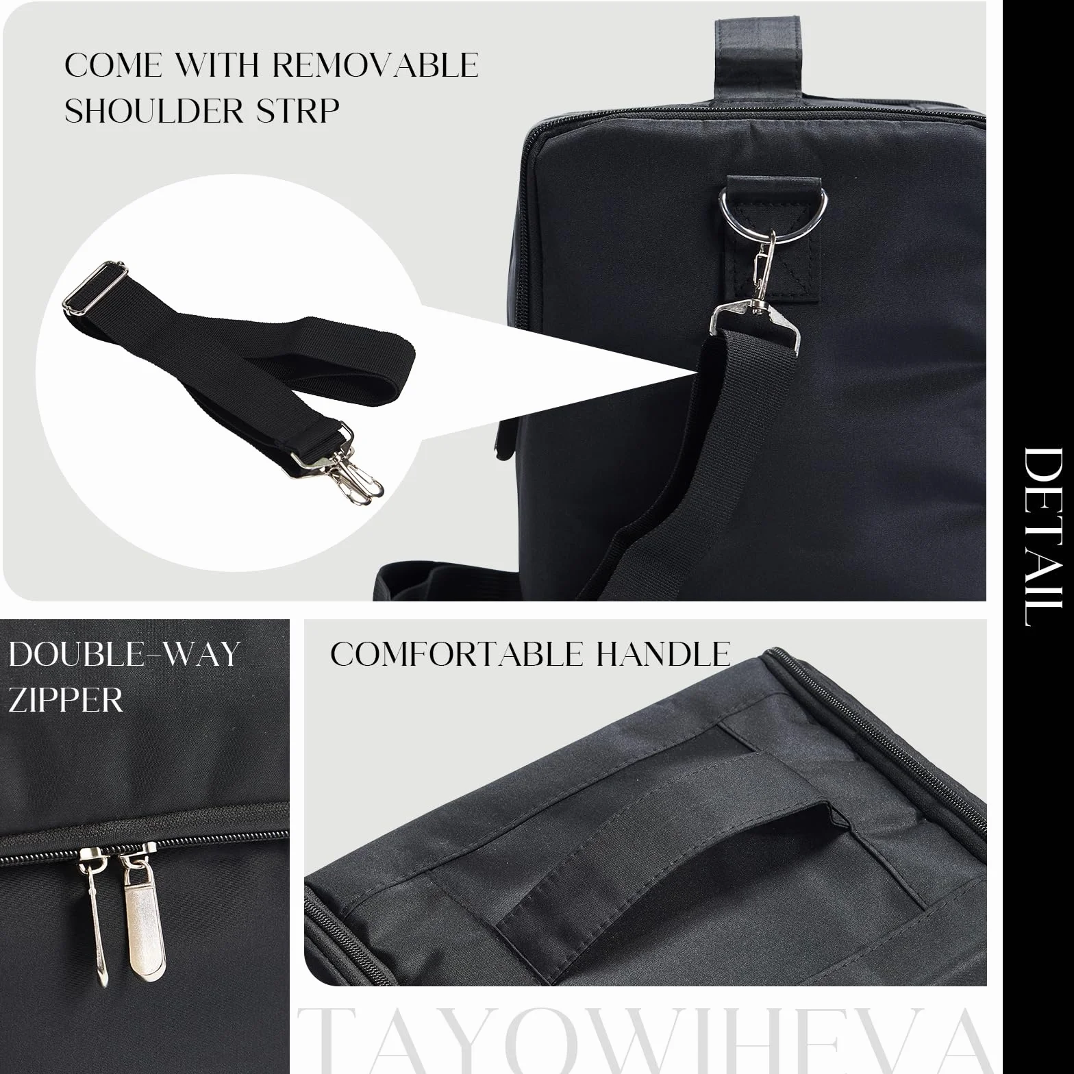 Mallette Maquillage Professionnelle avec Bandoulière, Noir, Vanity Case de Voyage