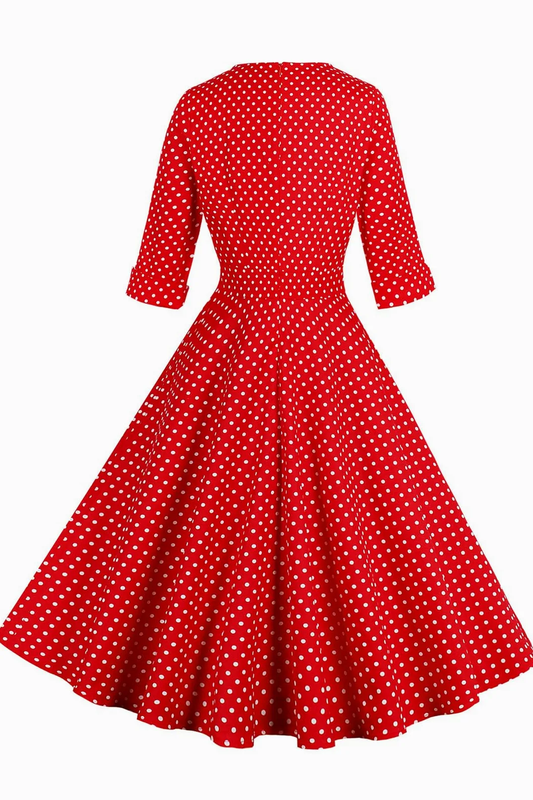 AXOE Femme Robe Année 40 50 60 Vintage Coton Manches 3/4 pour Cocktail Mariage Invité