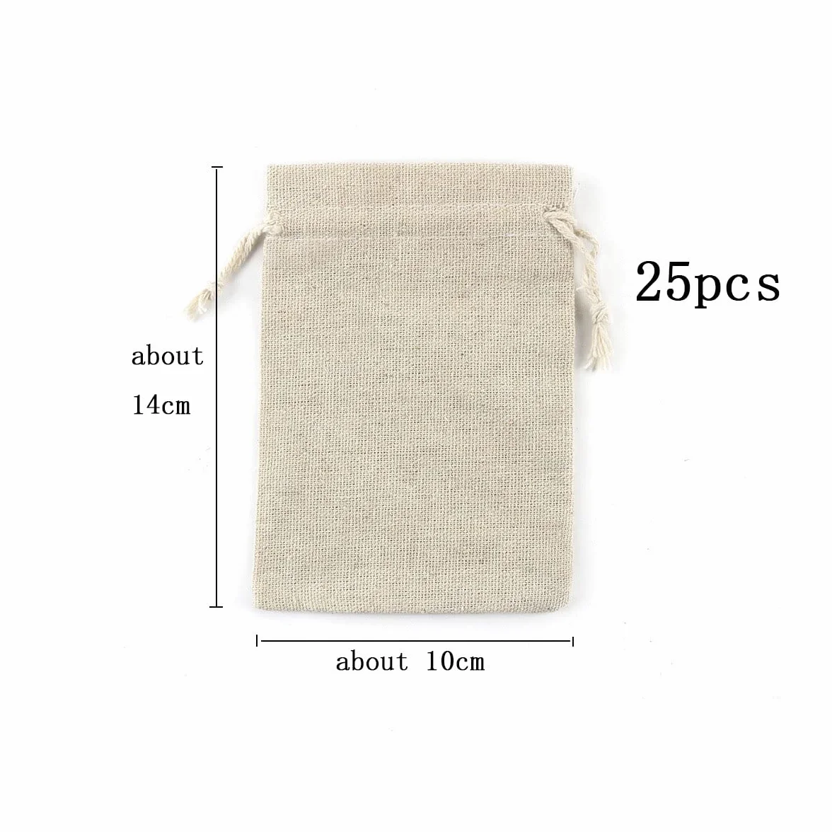 Dahi Petits Sachet en Tissu Pochon Coton 10x14cm Sac Toile de Jute Pochette Tissu Cordon Sachet Bijoux Sacs Cadeau Reutilisable
