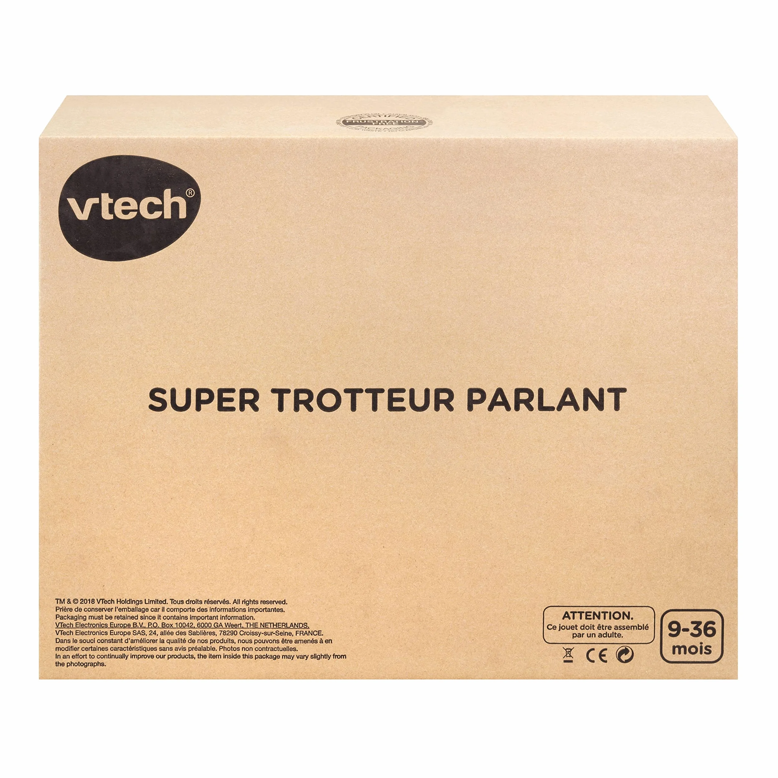 VTech Super Trotteur Parlant Bébé Pliable Orange, Tableau d'Éveil Détachable, Jouet d'Activité et de Développement, Apprentissage de la Marche, Cadeau Bébé Dès 9 Mois