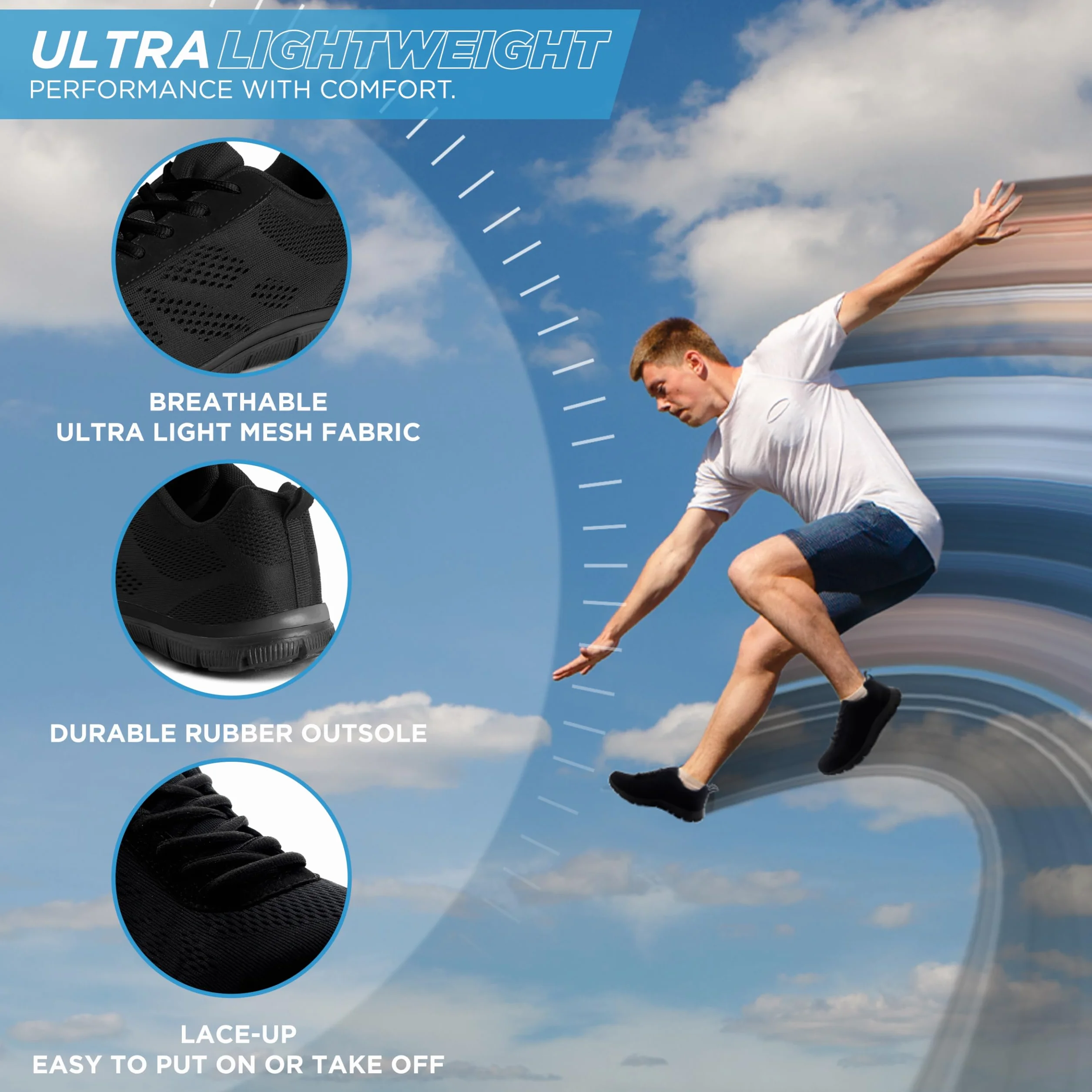 Get Fit Hommes Chaussures de Sport pour Marcher et Courir Gym Athlétique