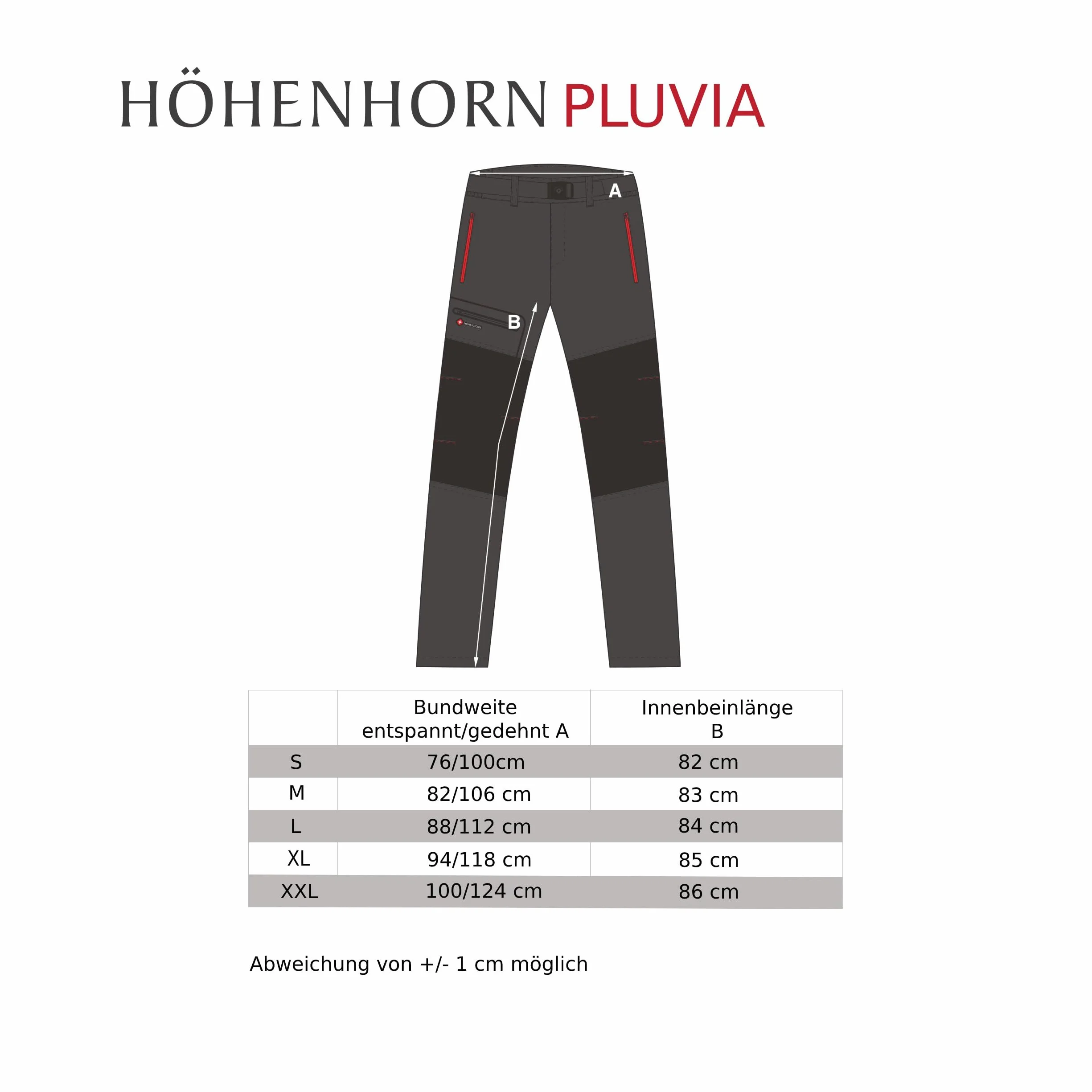Höhenhorn Pluvia Pantalon de pluie imperméable homme avec sac