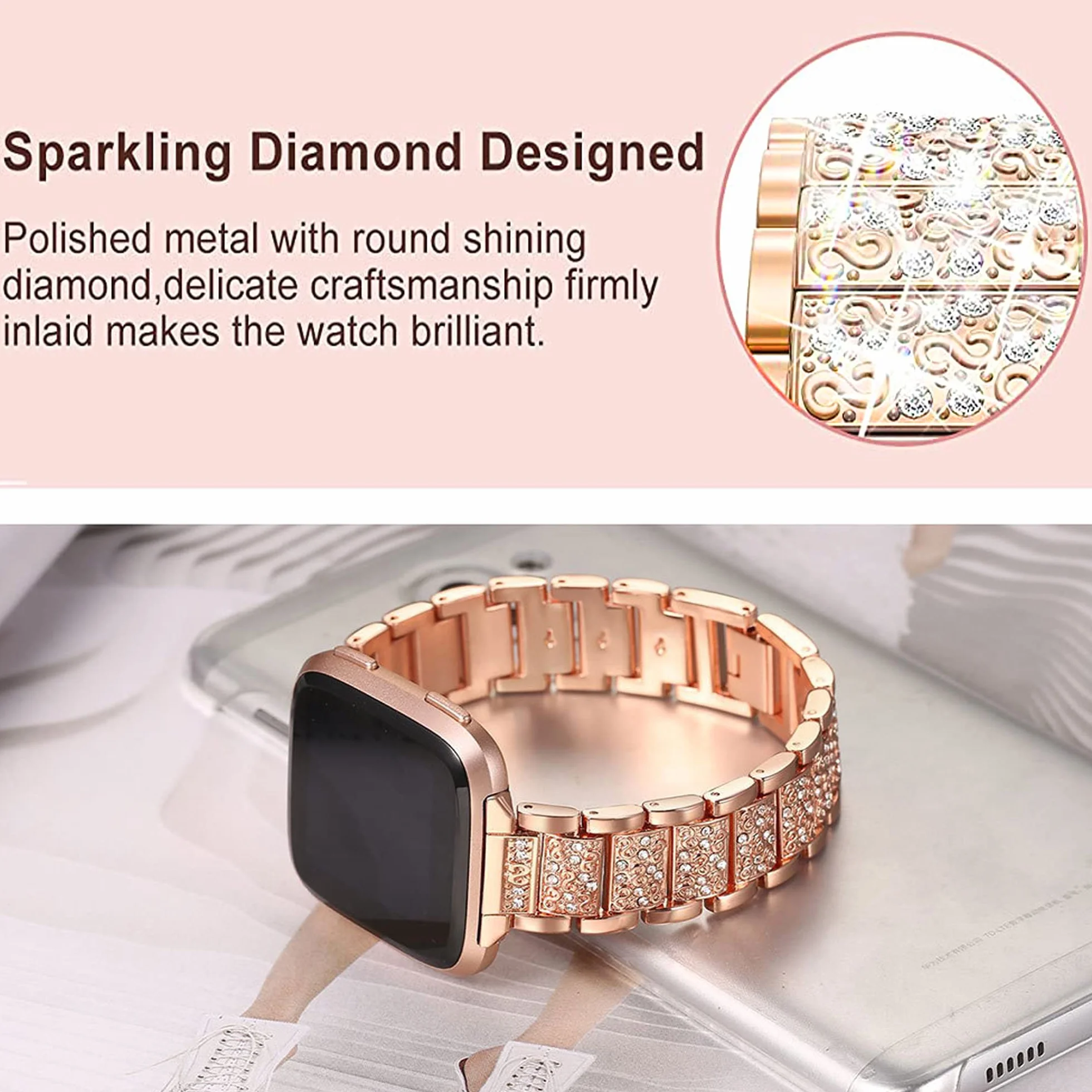 Blueshaweu Bracelet métallique en acier inoxydable pour femme compatible Ice-Watch Ice Smart Series 18 mm 20 mm 22 mm