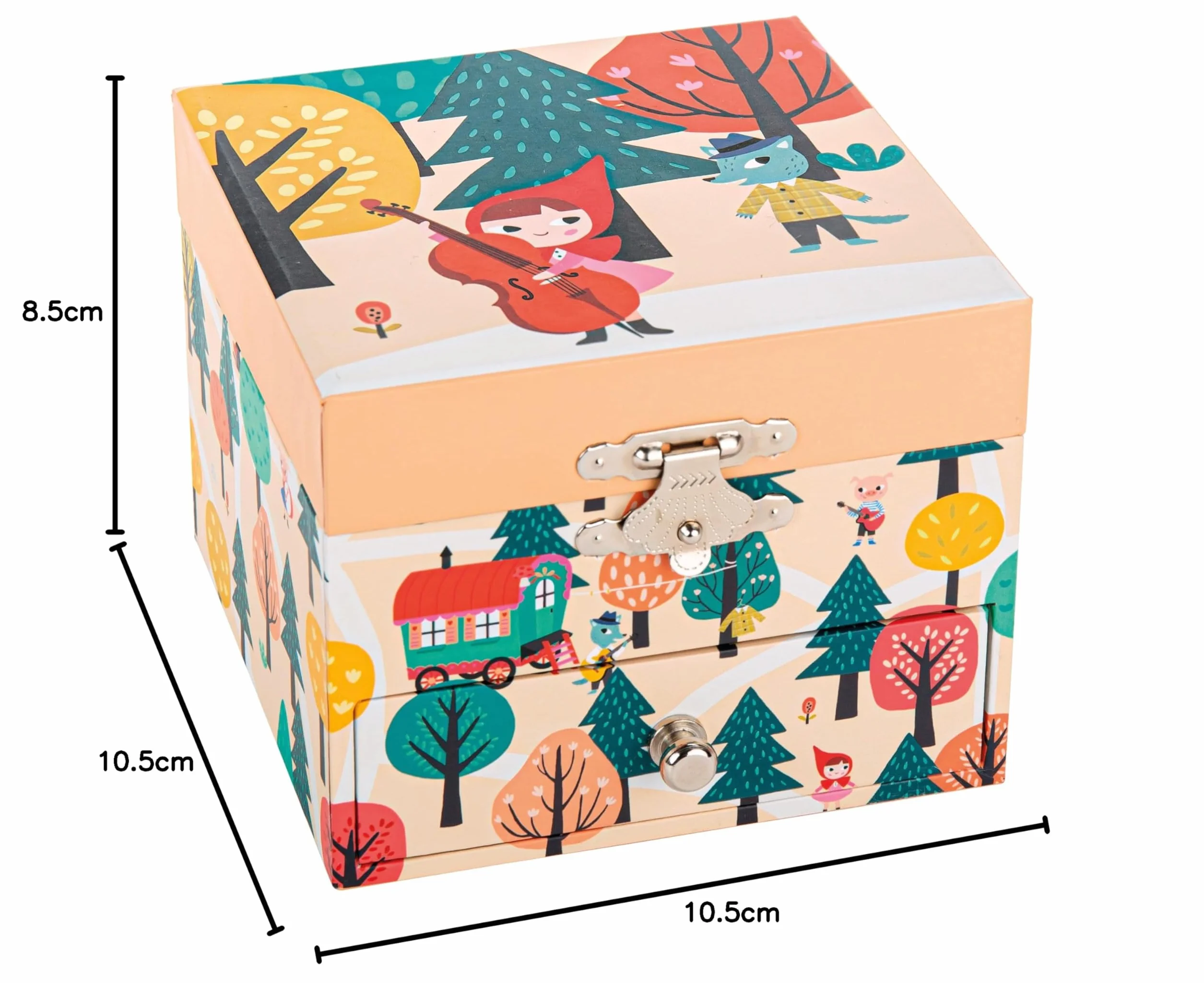 TROUSSELIER Boite à Musique Petit Chaperon Rouge Coffret Bijoux Fille Lullaby de Schubert