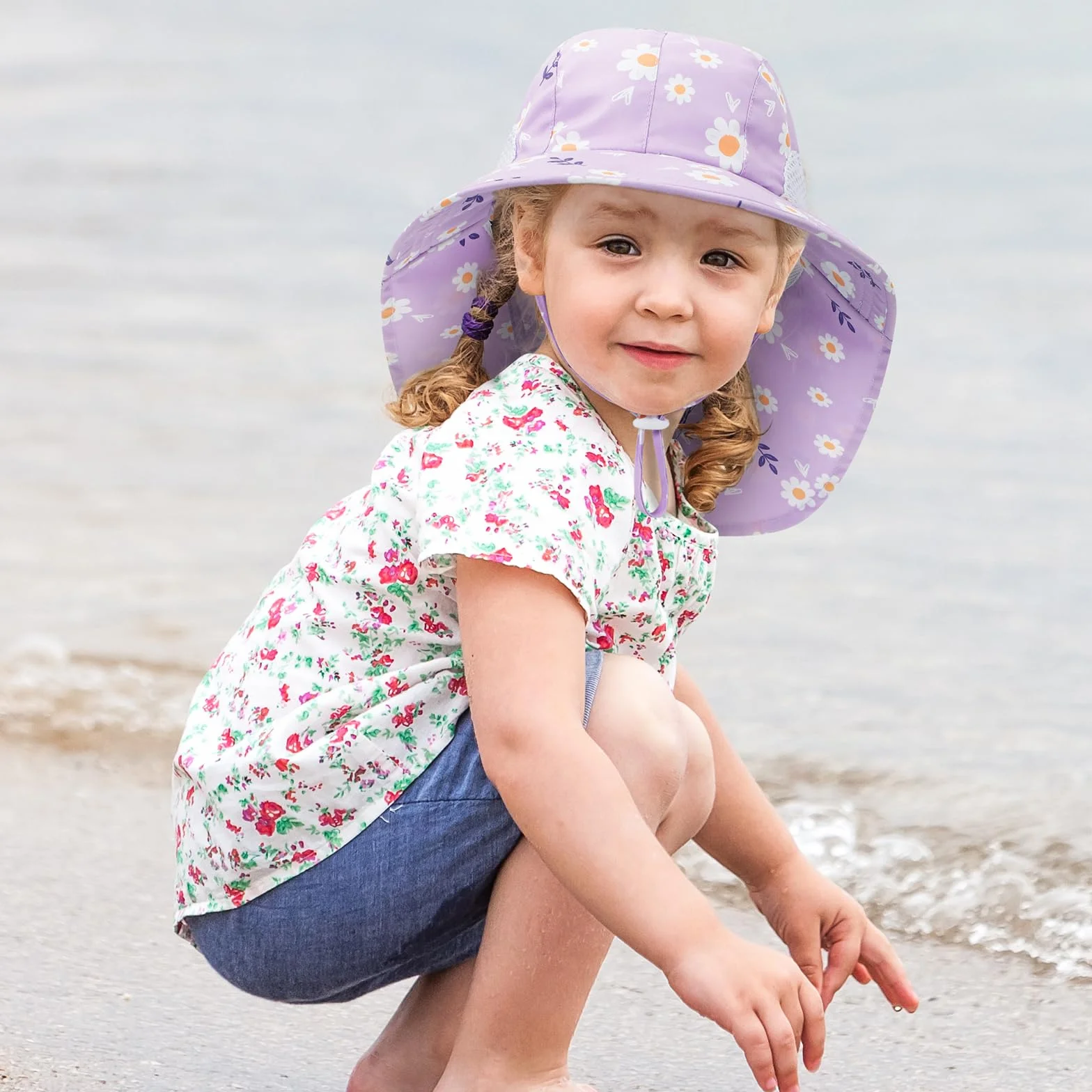 MASOCIO Chapeau Anti UV Bébé Enfant Bob Soleil Garçon Fille Casquette de Plage Réglable