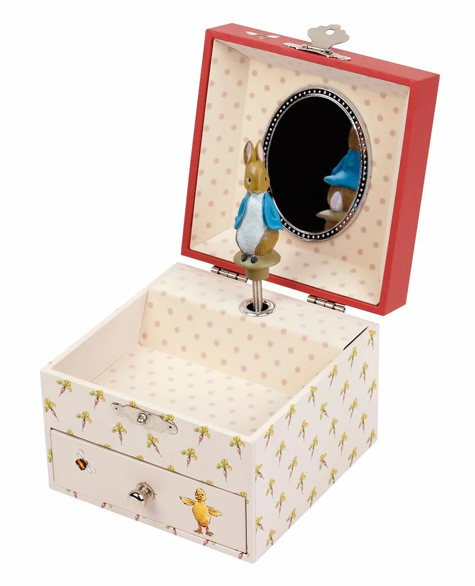 TROUSSELIER Pierre Lapin Peter Rabbit Boîte à Trésors Bijoux Musicale Mozart Menuet Fraise