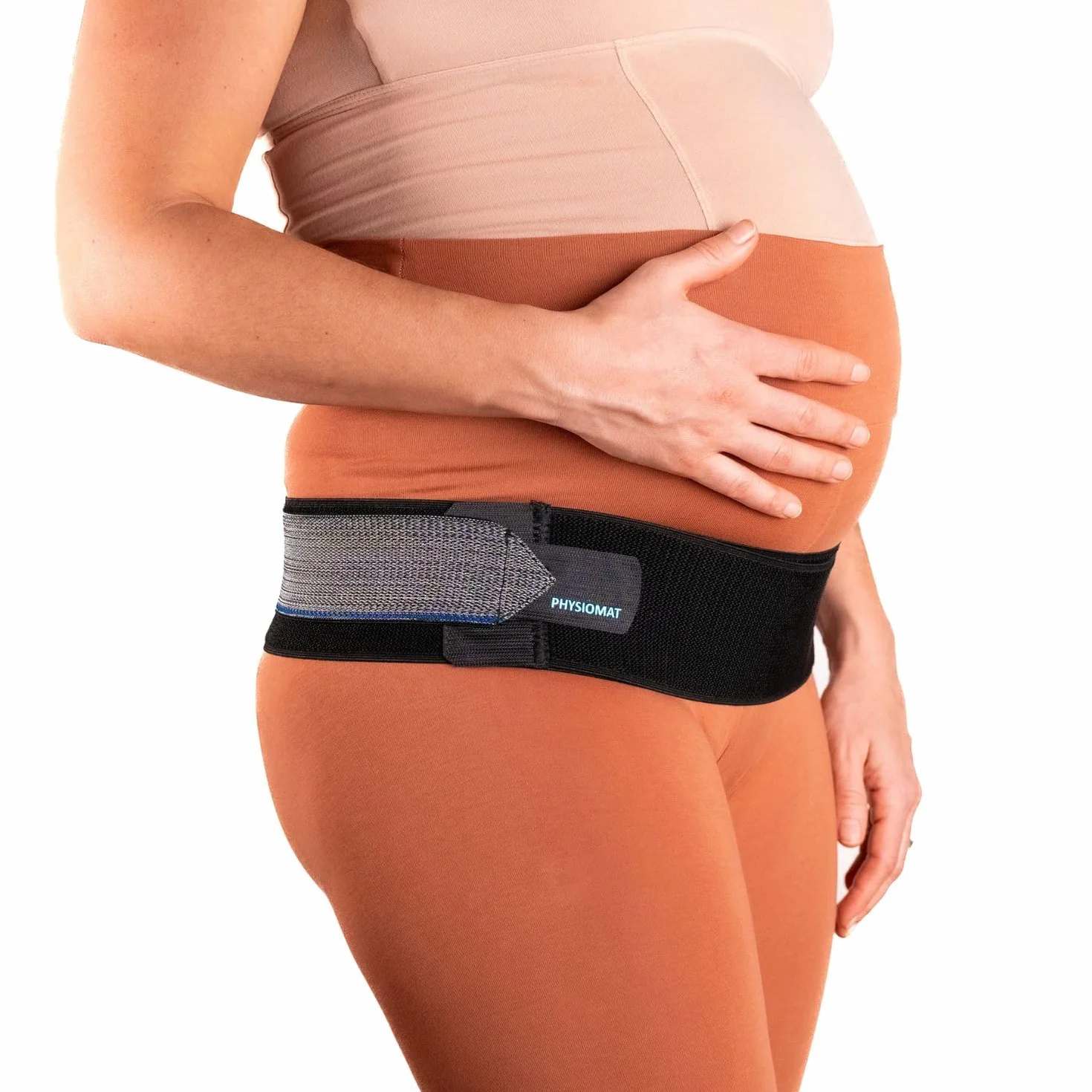 PHYSIOMAT Ceinture Confort Noir Soulage Douleurs Grossesse Post-Partum Sport Hauteur 8cm Tailles 38+