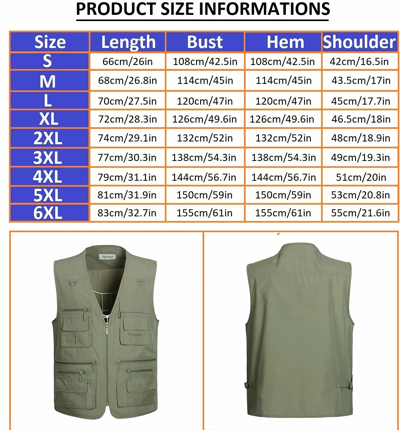 Hwalleum Homme Gilet de Plein air Multifonctionnel Grande Taille Veste sans Manches Été Respirant Séchage Rapide Multi-Poches