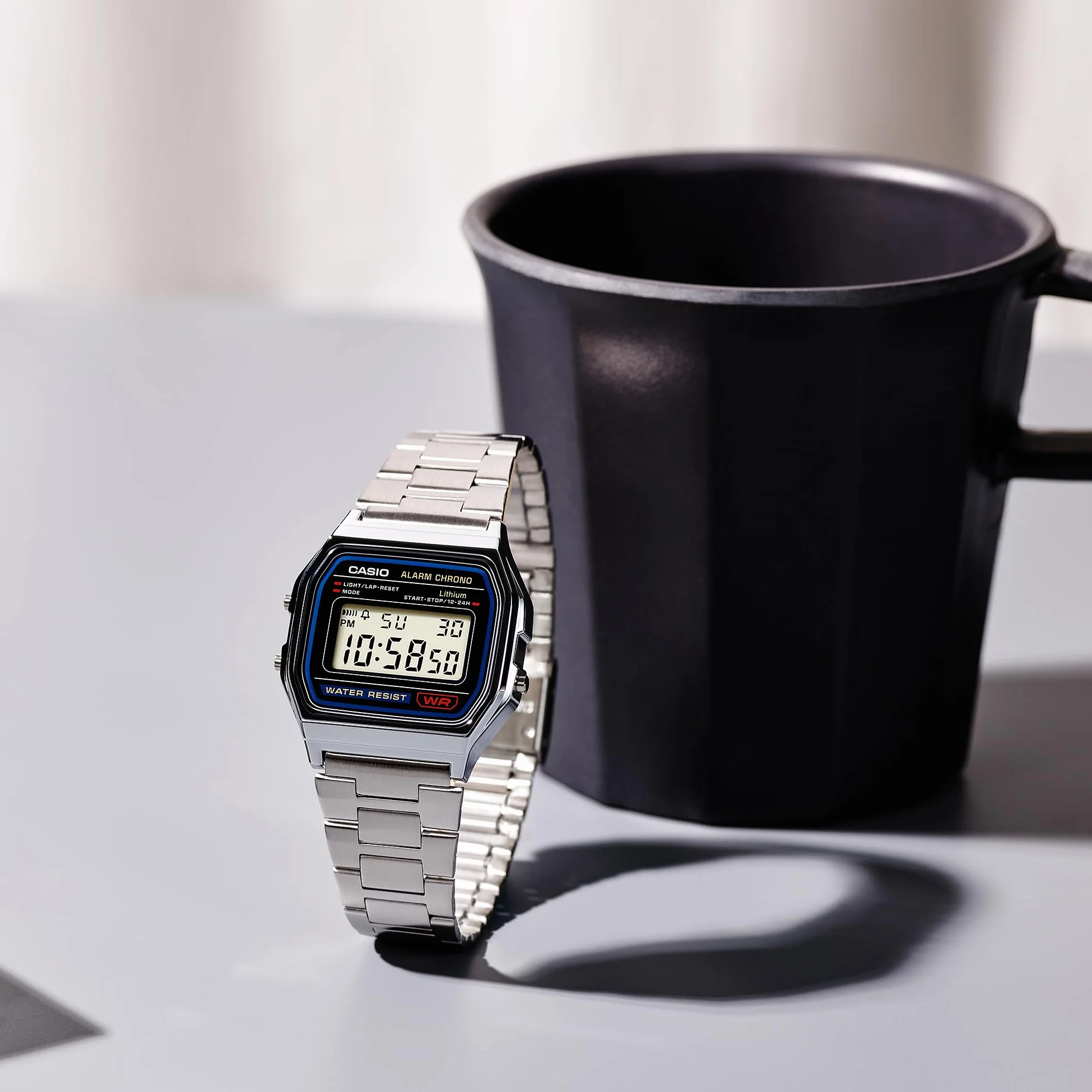 Casio Montre Homme Digitale A158WEA-1EF Bracelet Acier Inoxydable