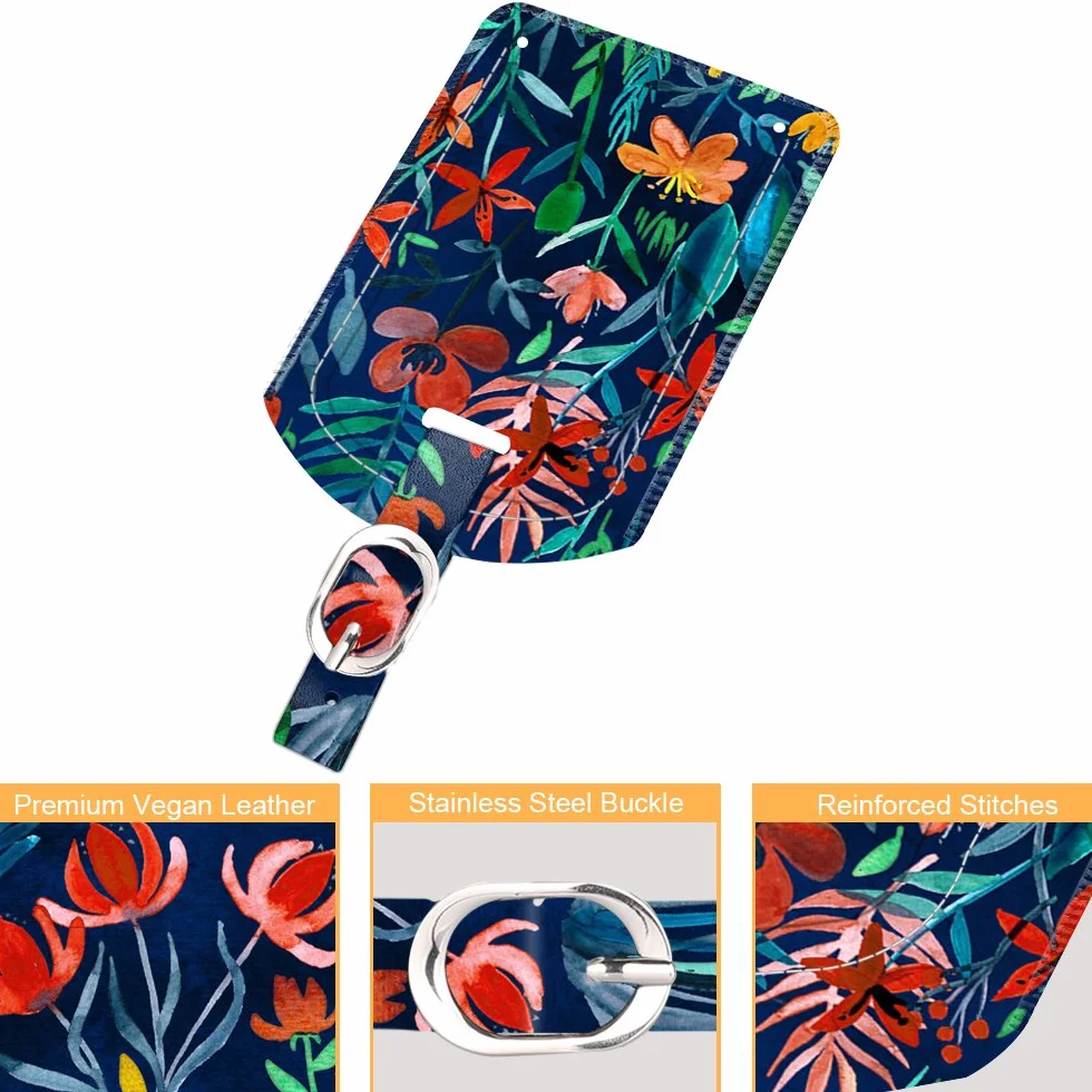 FINTIE Étiquettes à Bagages Lot 2, Porte-étiquettes pour Valise, Accessoires Voyage