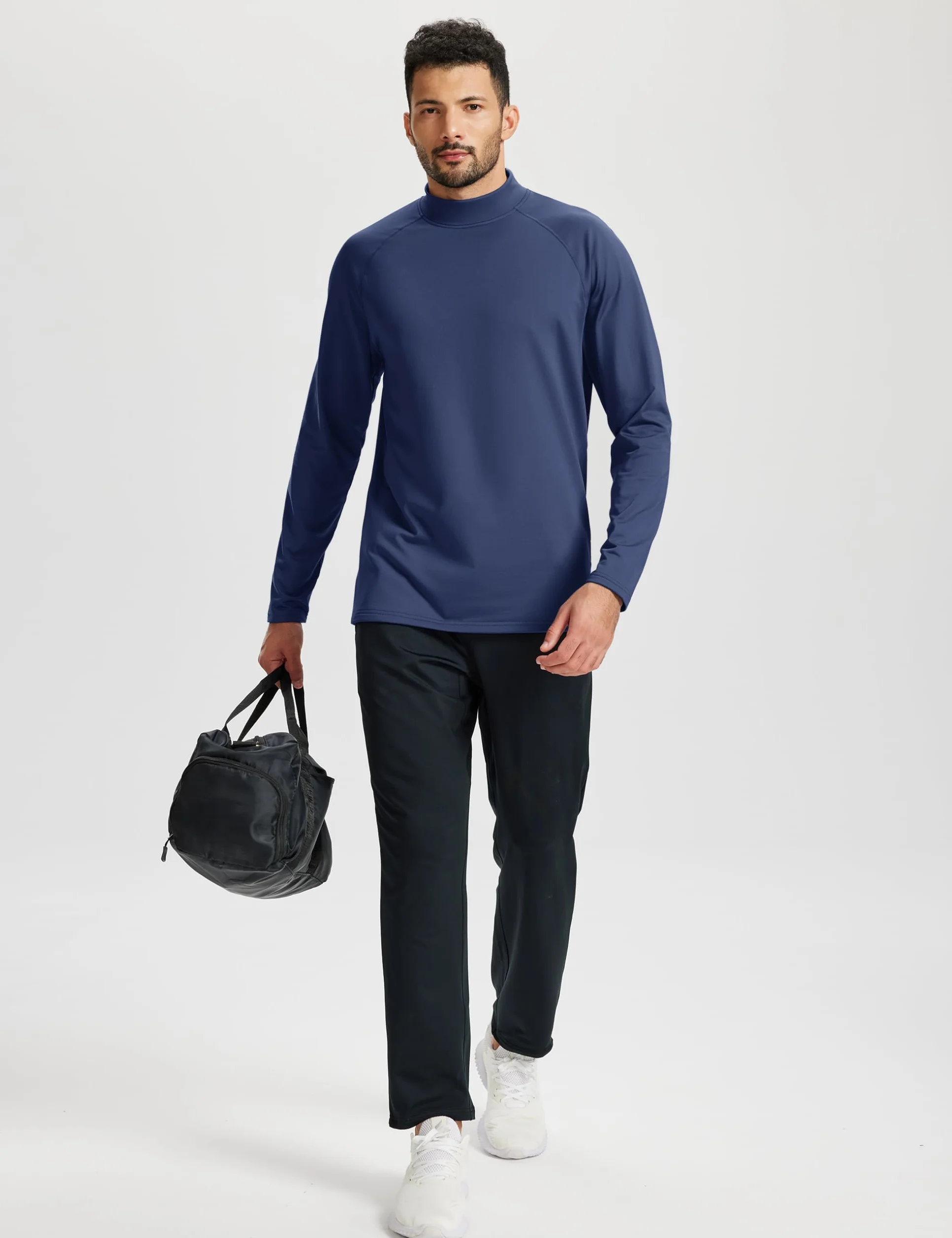 TACVASEN Homme Pull Col Roulé Manches Longues Thermique Molleton