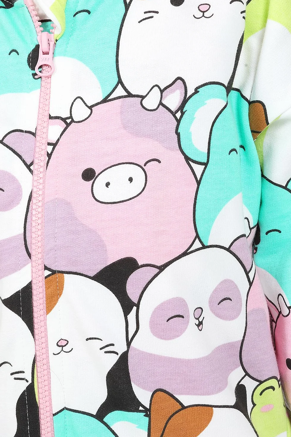 Squishmallows Sweat à capuche zippé en coton pour fille