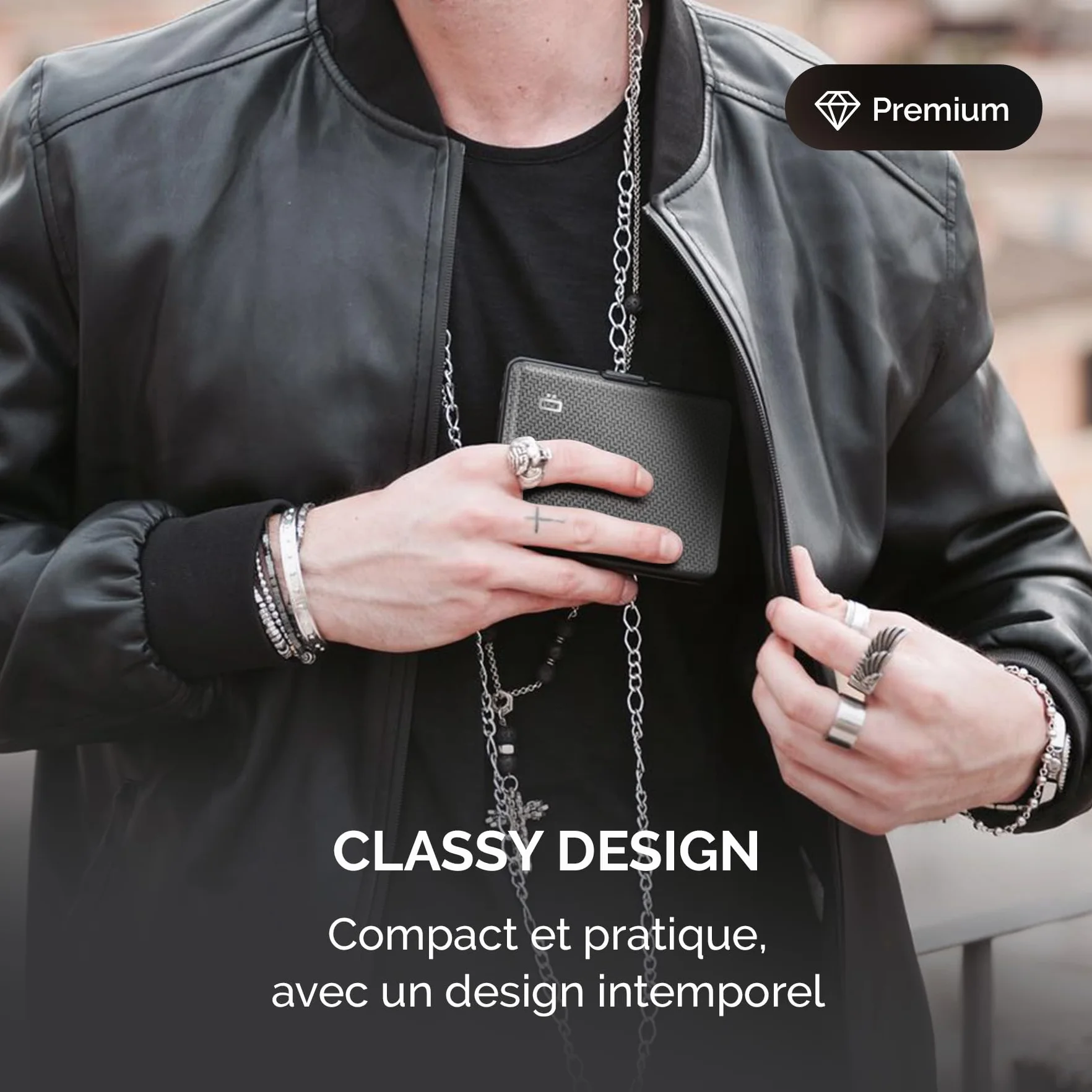 ÖGON-DESIGNS Portefeuille en Aluminium RFID Smart Case BIG Stockholm