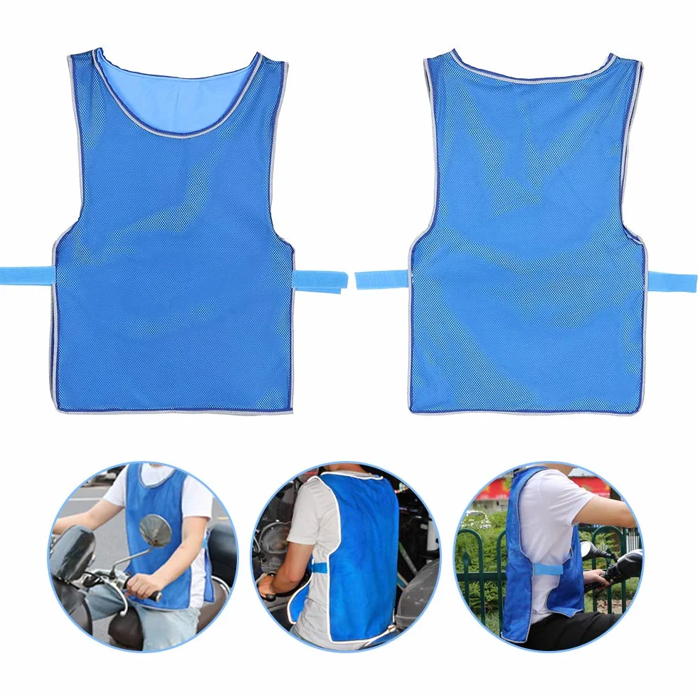 Gilet Rafraîchissant 40x60 cm Bleu Résistant à la Chaleur Sportif Pêche Cyclisme