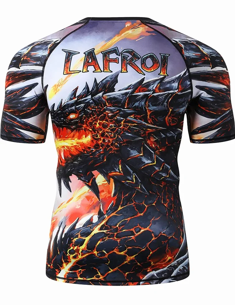 LAFROI Maillot de Compression à Manches Courtes UPF 50+ pour Homme