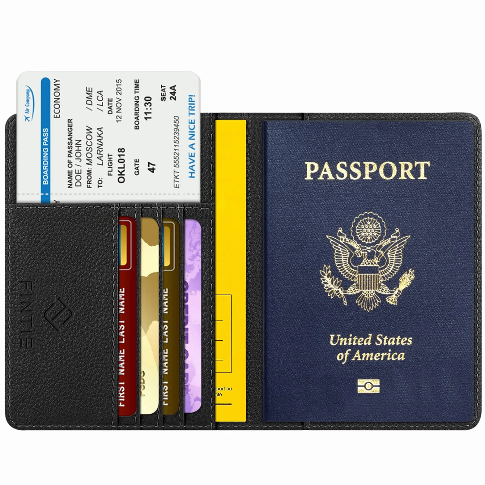 FINTIE Étui de Protection pour Passeport Portefeuille Voyage