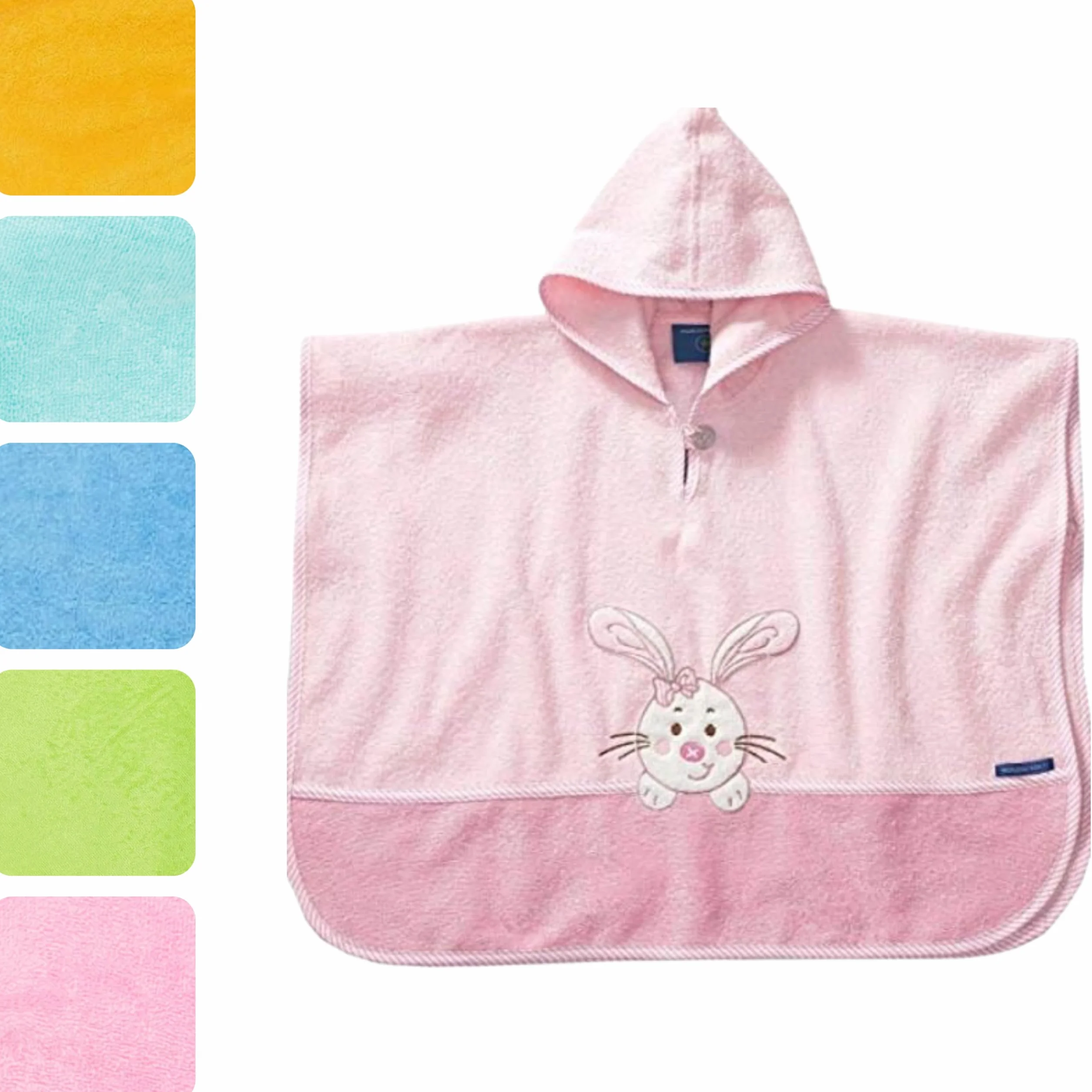 Morgenstern Poncho de Bain Enfant 100% Coton Tissu Éponge Capuche