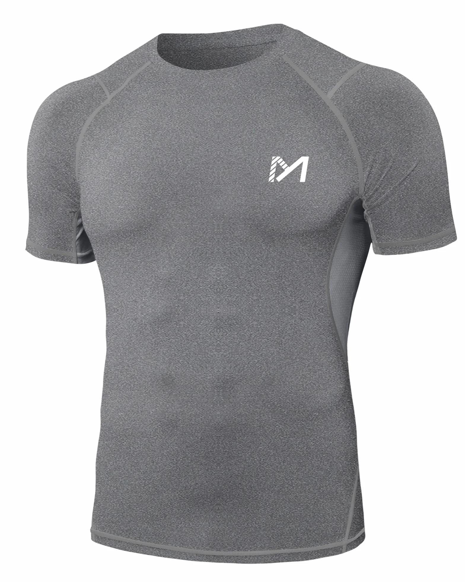 MEETYOO Tee Shirt Compression Homme Manches Longues et Courtes Baselayer Running Fitness