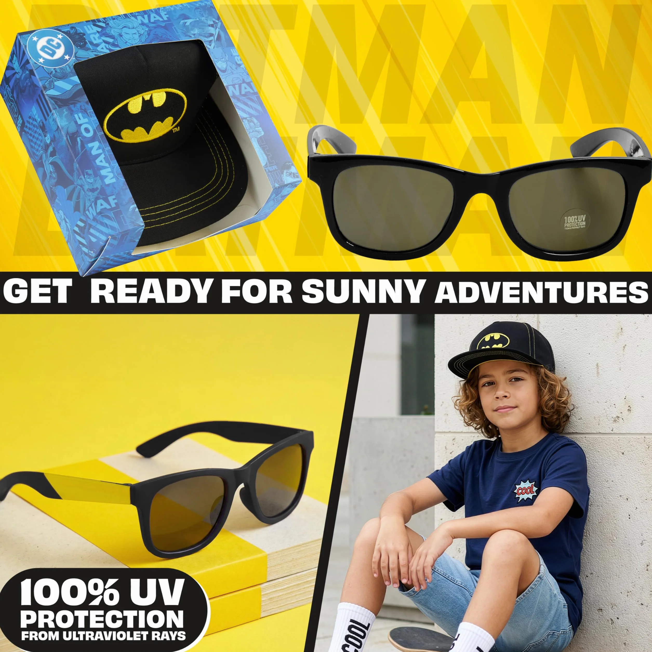 Batman Marvel Avengers Tortues Ninja Casquette Baseball Lunette Soleil Protection UV Ete Voyage