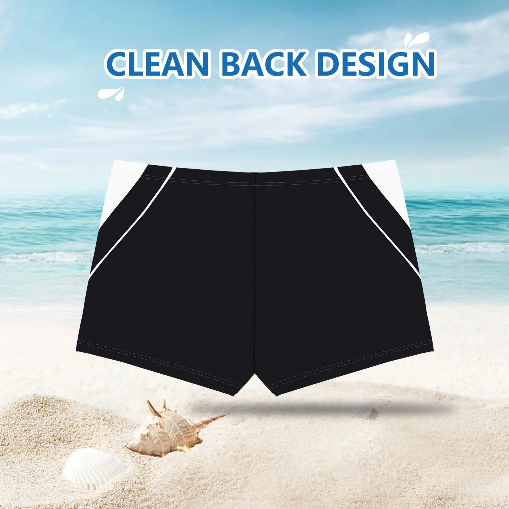 Shorts de Bain Sport pour Garçons en Tissu Léger avec Taille Élastique et Cordon de Serrage