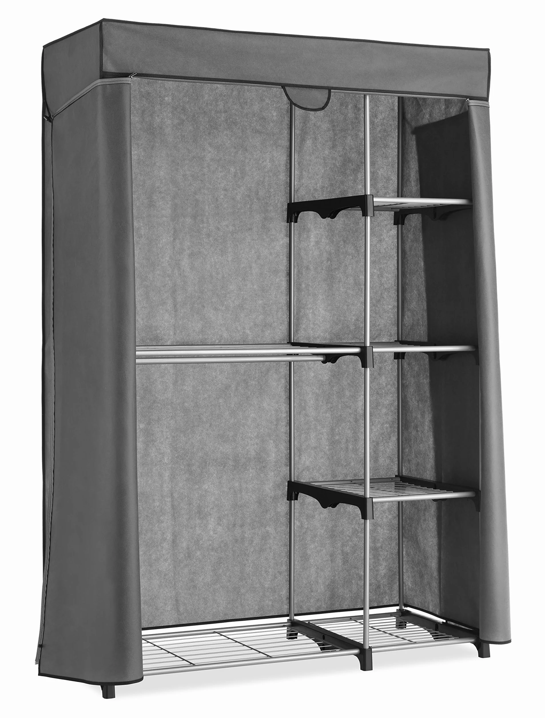 Whitmor Armoire Utilitaire de Luxe avec Housse Grise