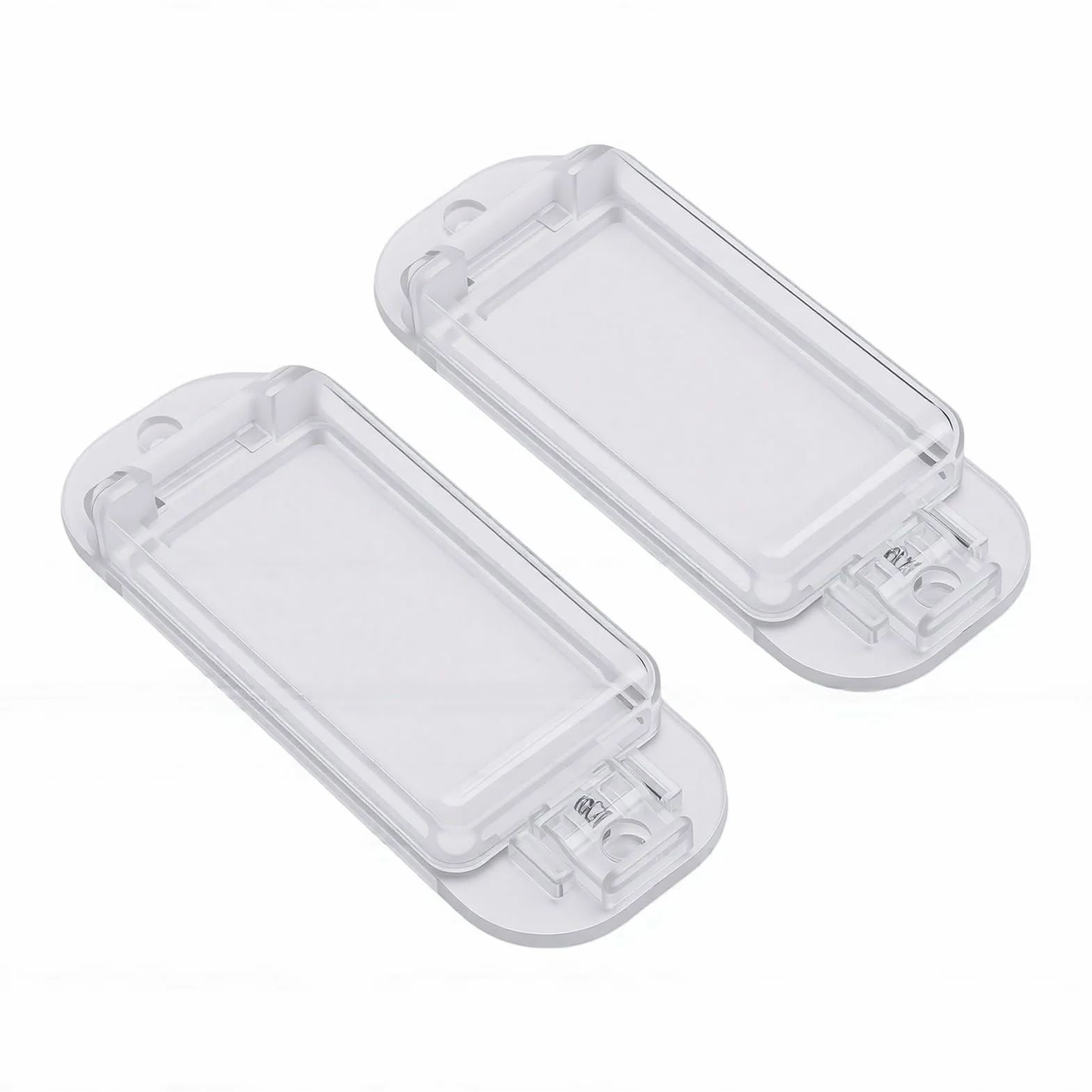Couvercle d'Interrupteur de Lumière à l'Épreuve des Enfants, 2 Pièces, Protection de Sécurité Transparente, ABS 4,25x1,46x0,63 Pouces