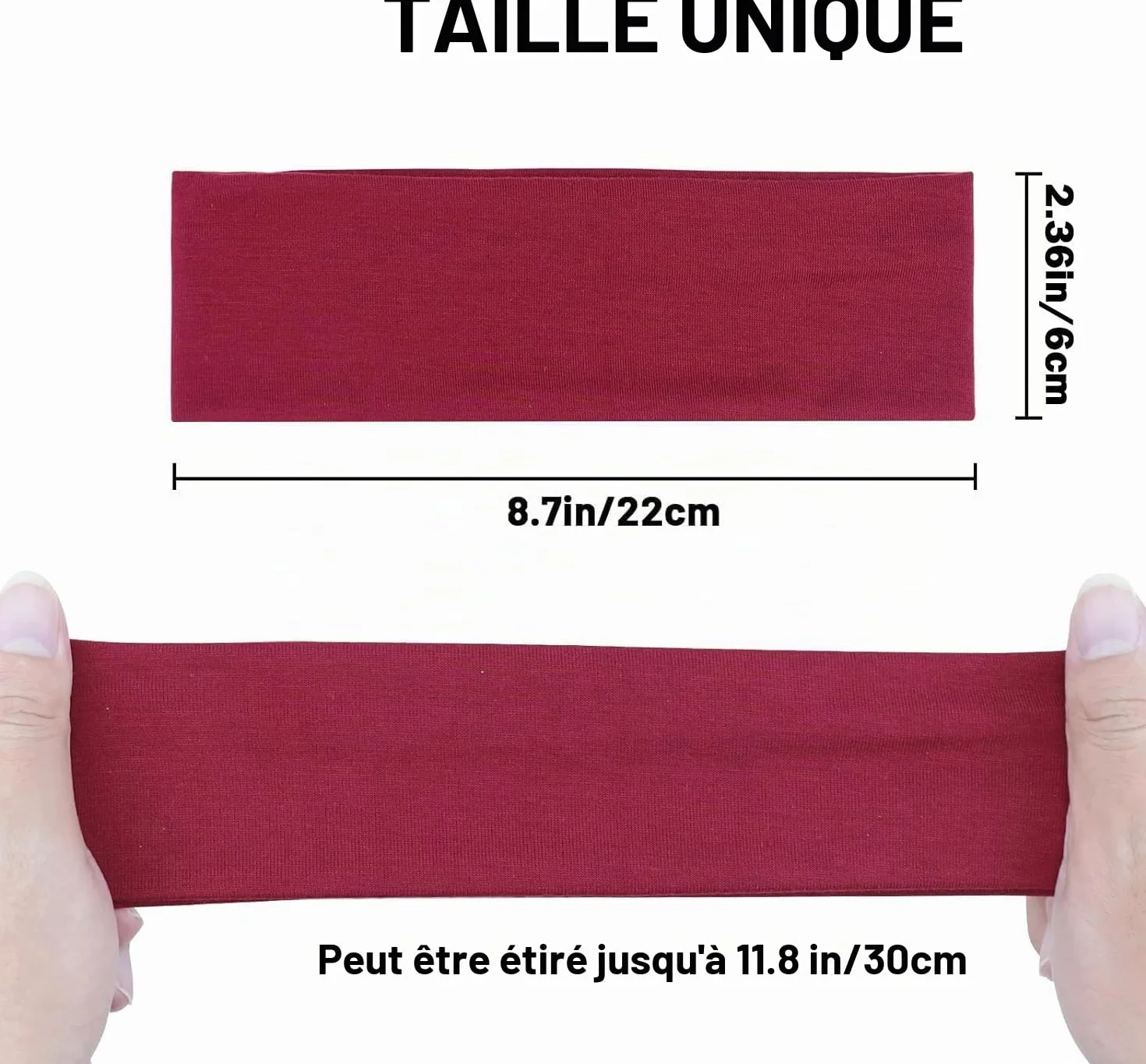 Bandeau Cheveux Femme Homme Antidérapant Headband Running Sport Yoga Élastique Unisexe 8 PCS