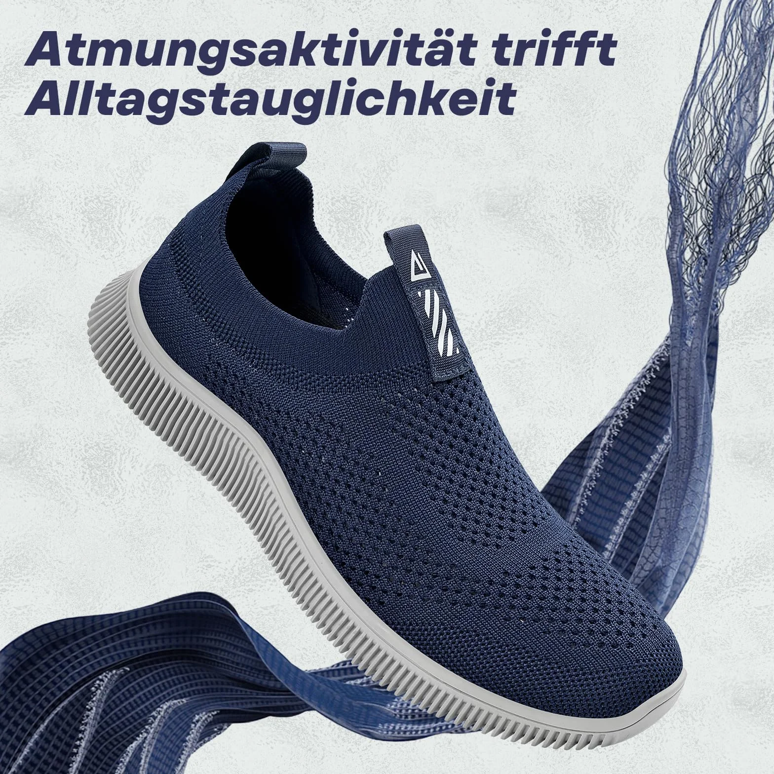 Chaussures Slip on Sneakers sans Lacets De Course Sport Casual Respirantes Légères Outdoor Fitness Gym
