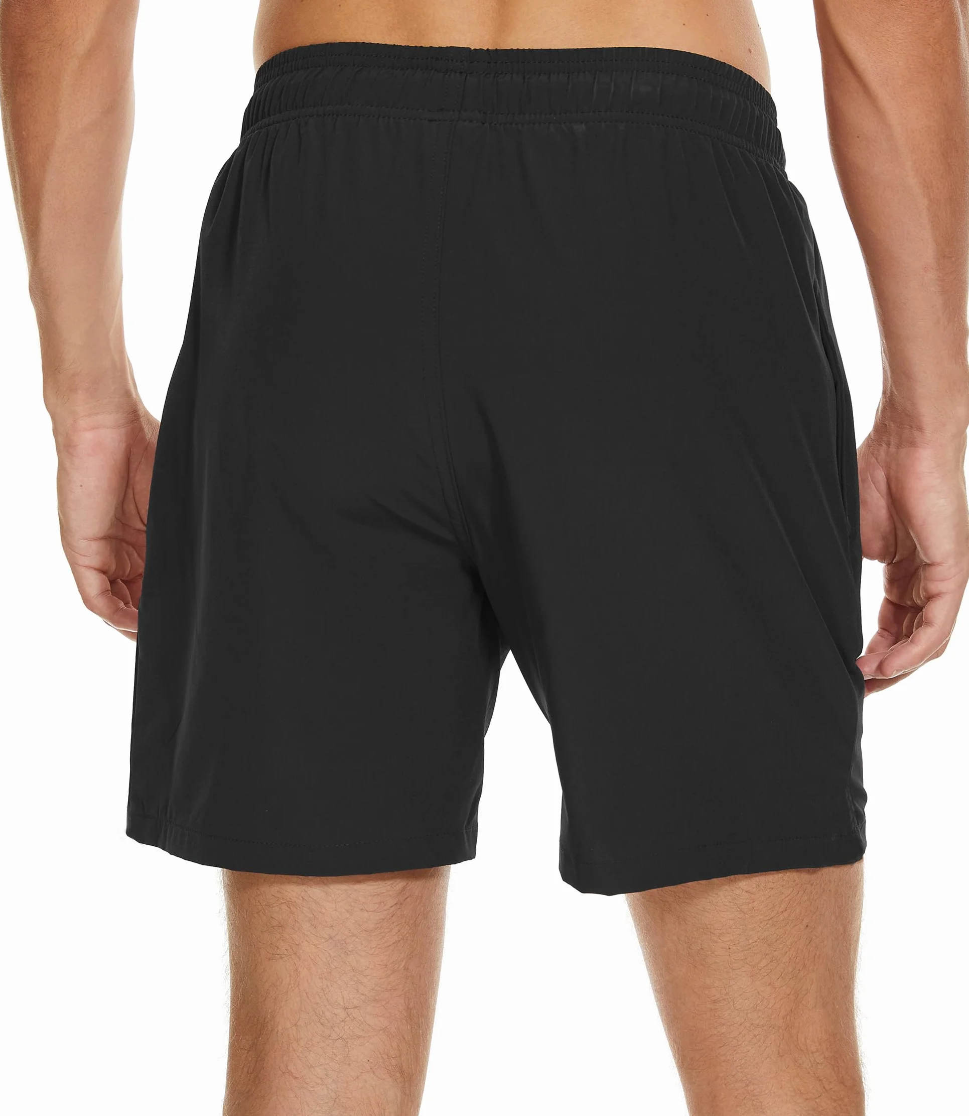 Maillot Bain Homme 2-in-1 Boxer Doublure Poches Zippées Séchage Rapide Short Plage Natation Piscine