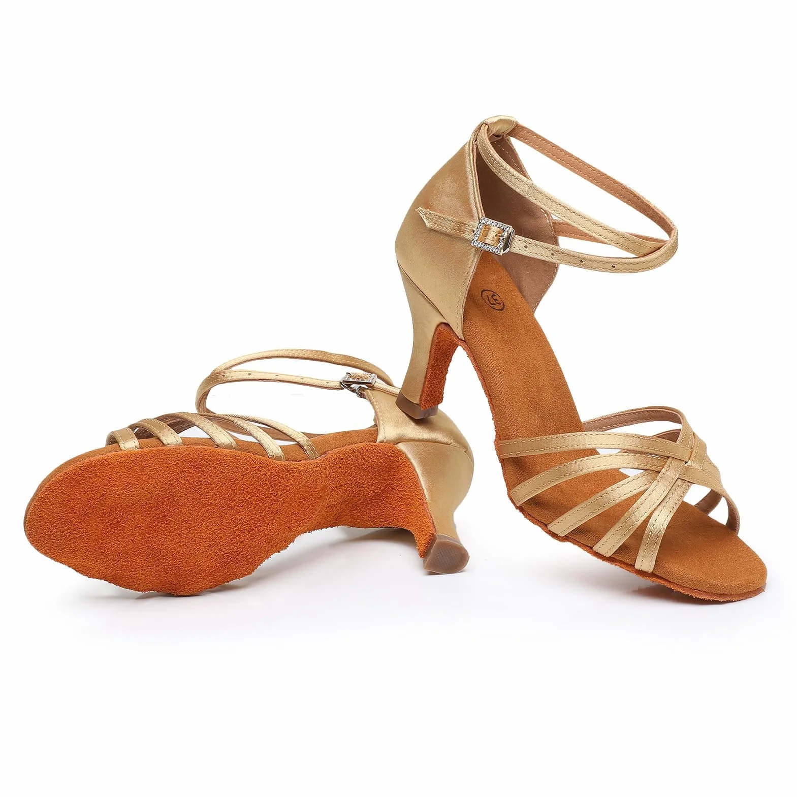 Rosefinch Chaussures Danse Salon Latine Femme Talon Haut Strass Salsa Tango Performance