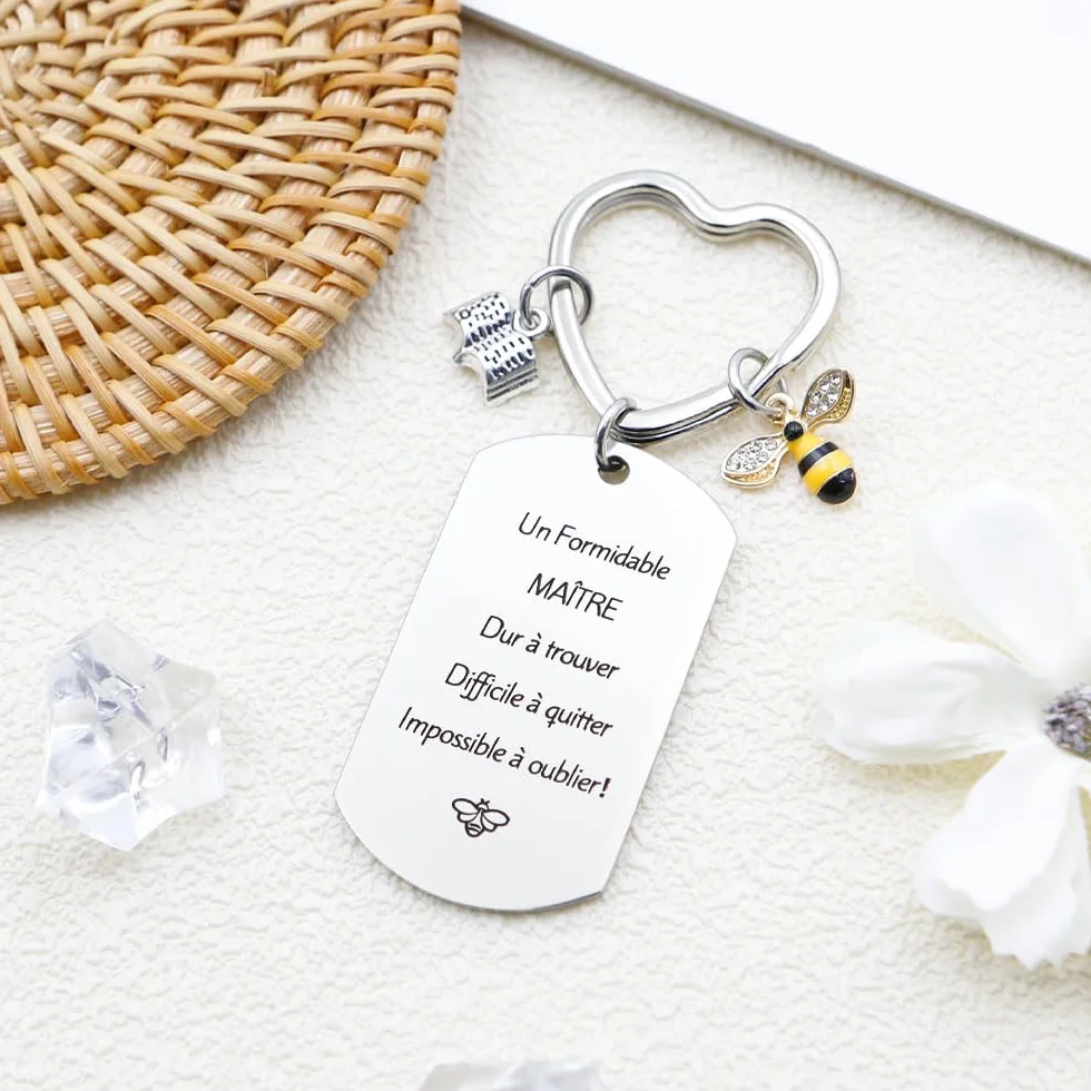 Porte Clef Merci Cadeau Maitresse D'école Professeur Atsem Aesh