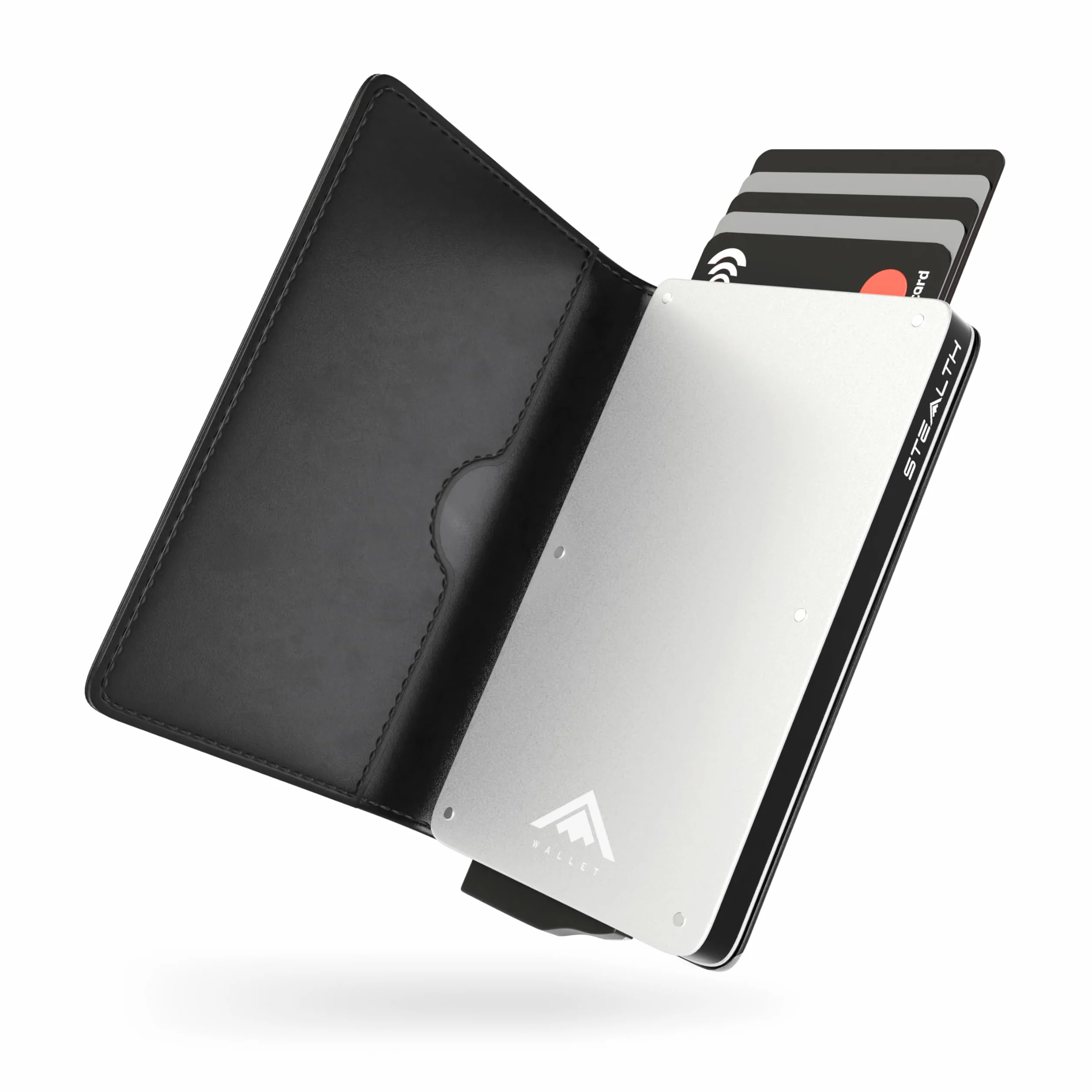 Stealth Wallet Porte-Cartes Pop-up Aluminium léger Blocage RFID NFC avec Boîte-Cadeau