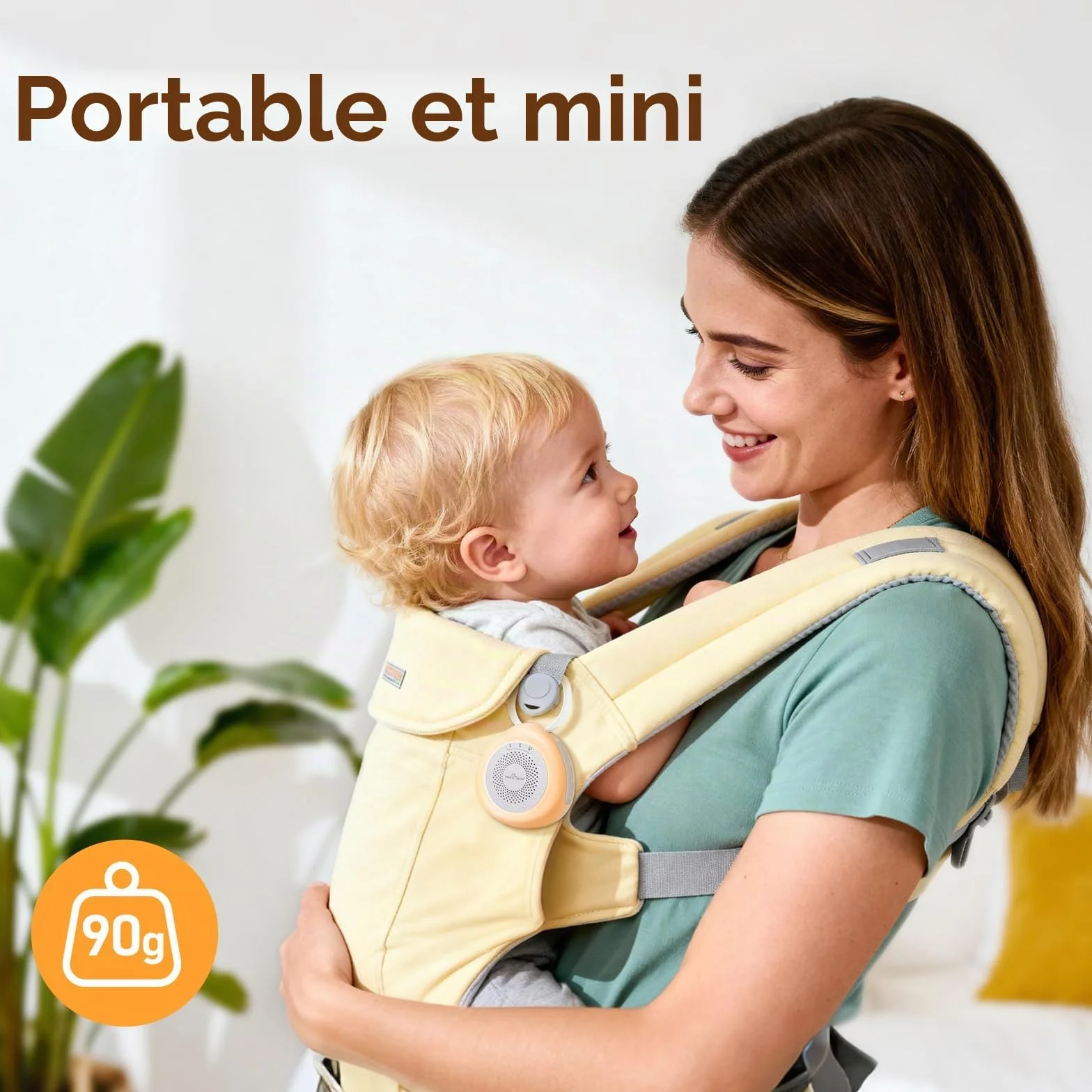 Easy@Home Machine à bruit blanc portable 30 sons relaxants minuterie automatique lumière de nuit