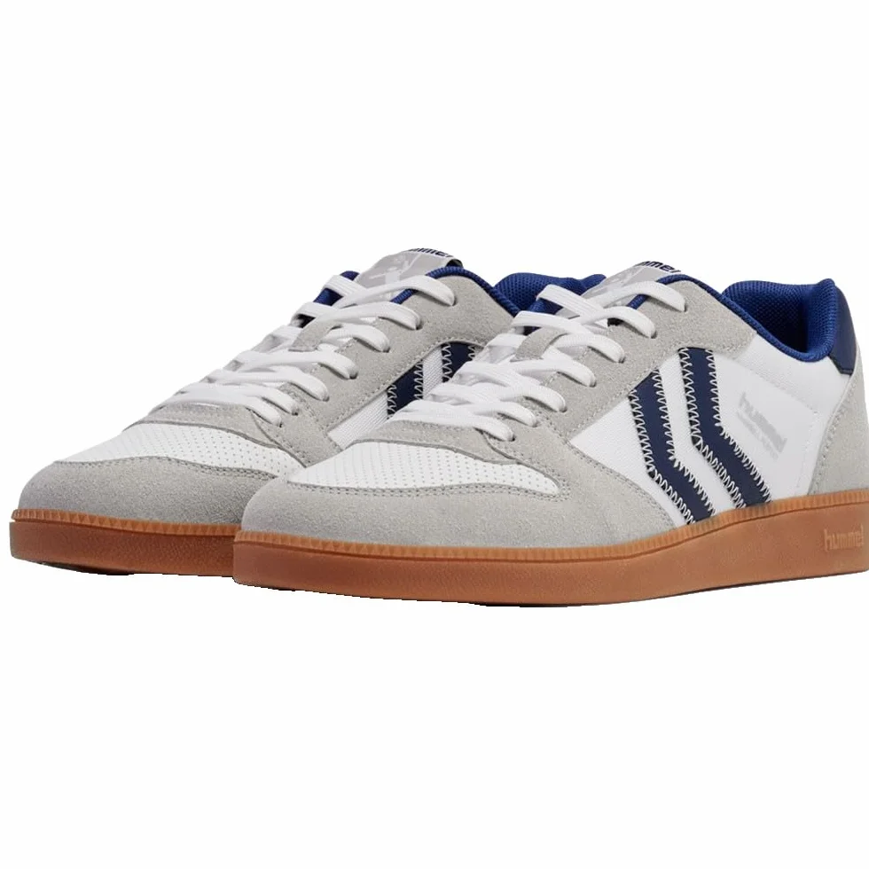 hummel Perfekt NS Baskets de handball végétaliennes Blanc/bleu